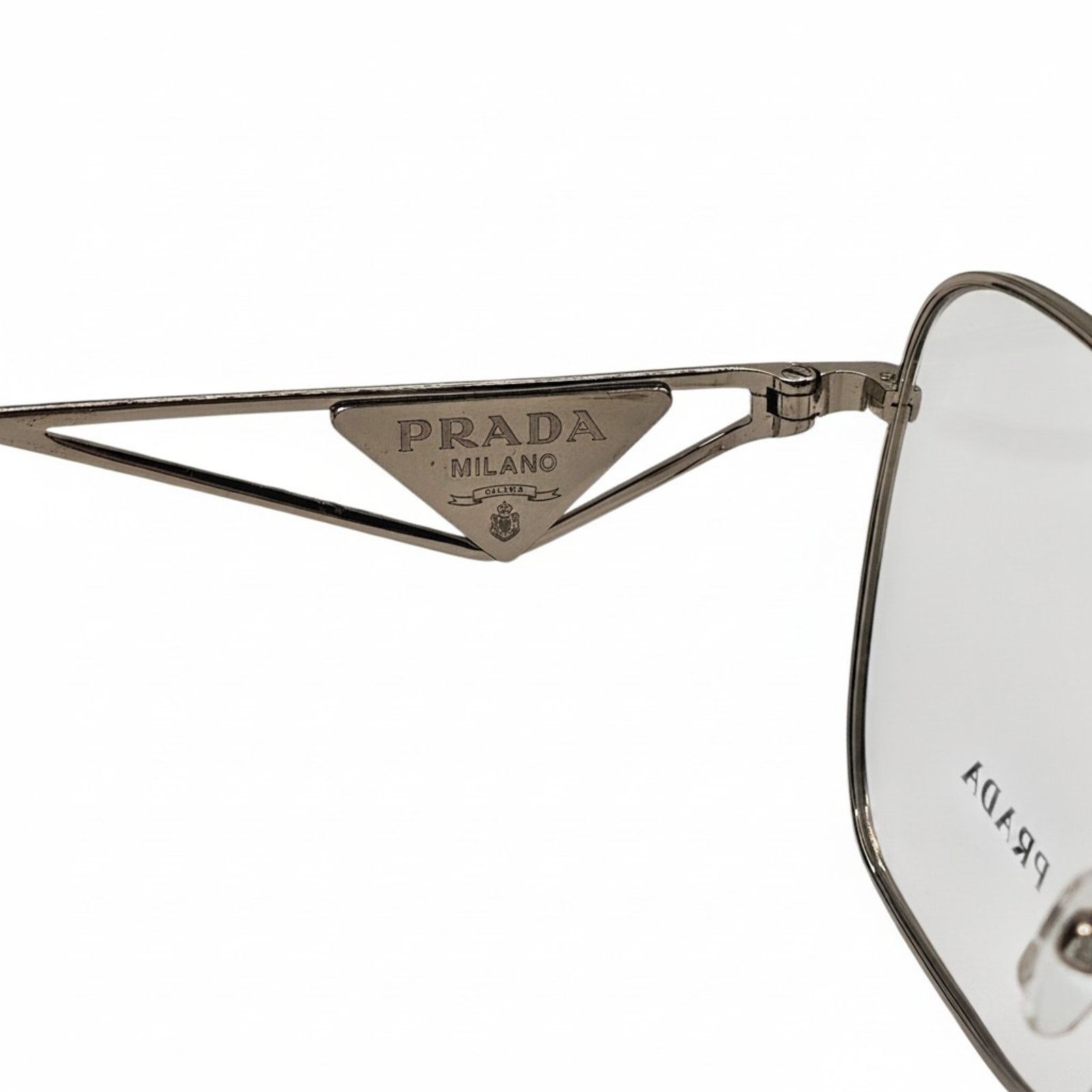 Prada VPR B50 1BC1O1 Silver Aviator Pilot Eyeglasses - NWOB Size ONE SIZE - 5 Thumbnail