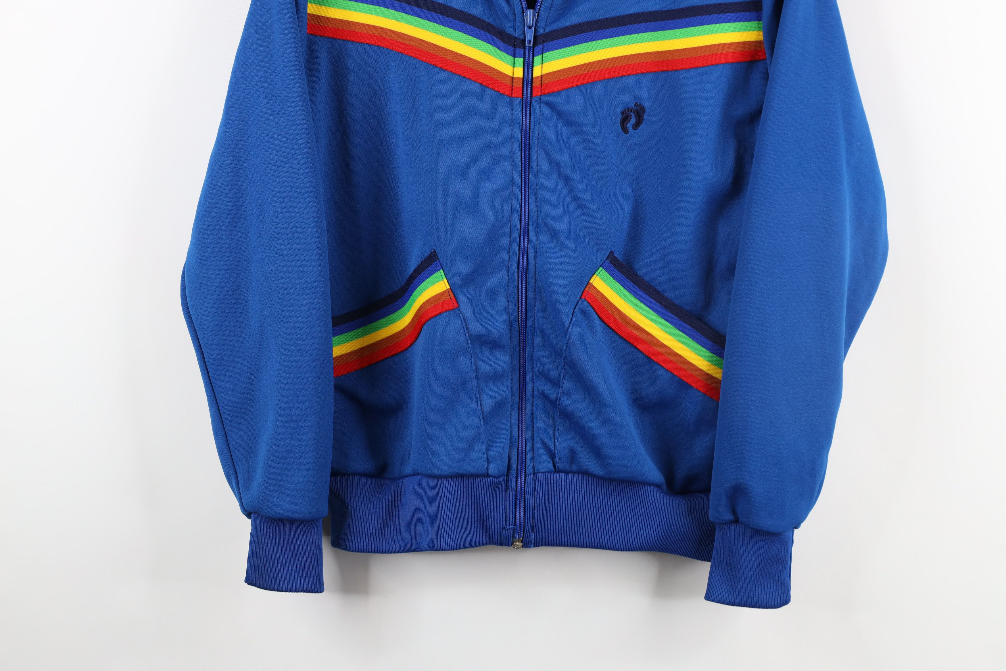 Hang Ten × Vintage Vintage 70s Hang Ten Surfing Striped Warm Up Track Jacket Size US S / EU 44-46 / 1 - 3 Thumbnail