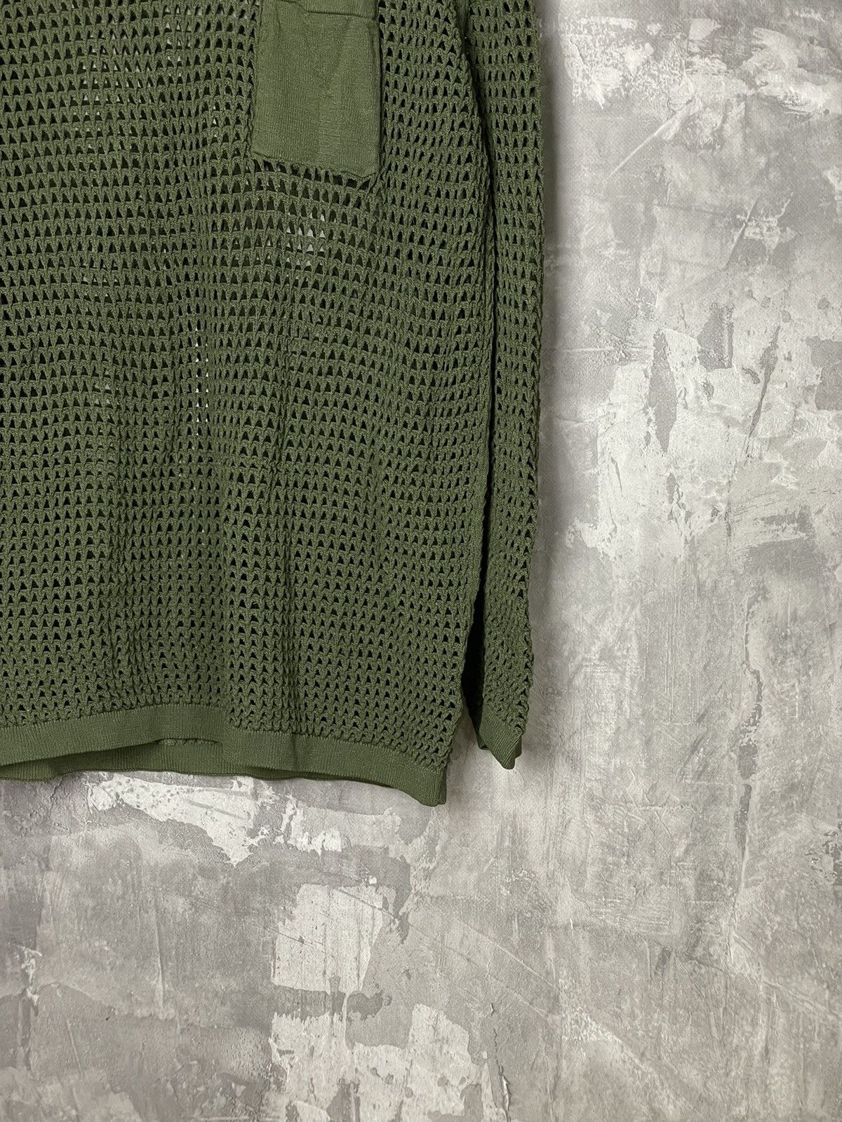 Japanese Brand × Vintage Avant Garde Mesh Net Knit Sweater Size L / US 10 / IT 46 - 4 Thumbnail