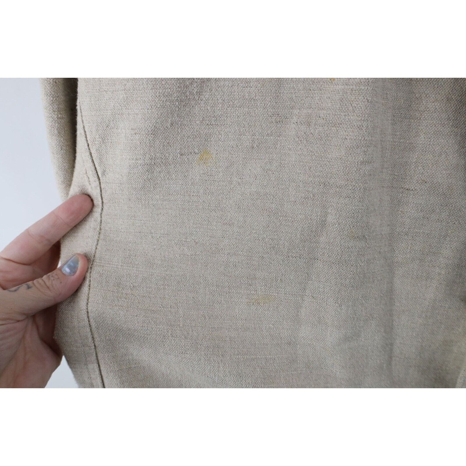 Vintage Vintage 90s Streetwear Linen Blend 2 Button Suit Coat Size US L / EU 52-54 / 3 - 4 Thumbnail