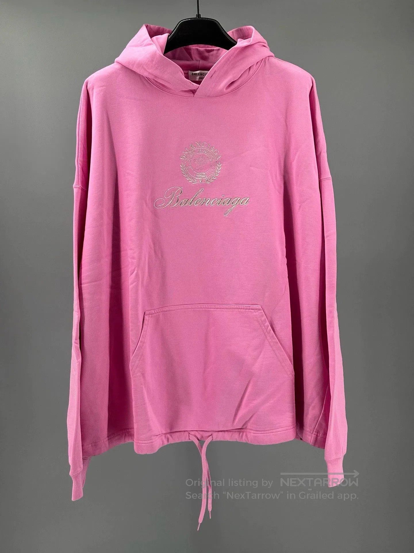 Balenciaga balenciaga pink hoodie with logo embroidery. Size US S / EU 44-46 / 1 - 1 Thumbnail