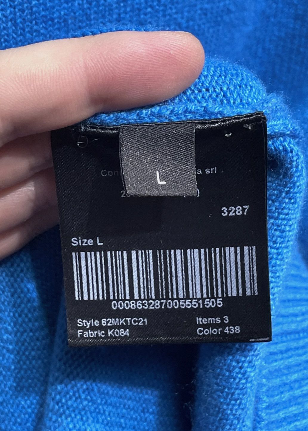 Calvin Klein 205W39NYC Calvin Klein 205W39NYC Blue Cashmere Sweater Size US L / EU 52-54 / 3 - 6 Thumbnail