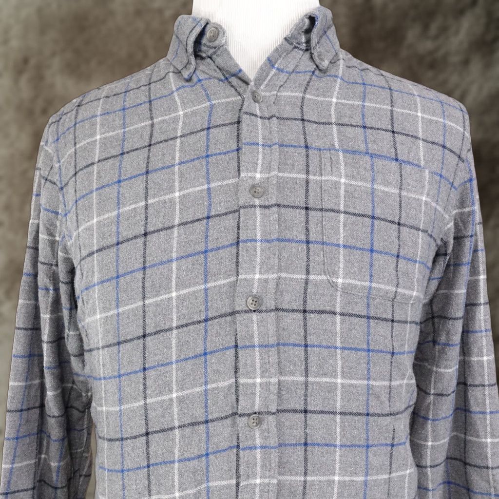 Croft & Barrow CROFT & BARROW GREY CHECK FLANNEL BUTTON DOWN SHIRT MENS SIZE M MEDIUM Size US M / EU 48-50 / 2 - 1 Thumbnail