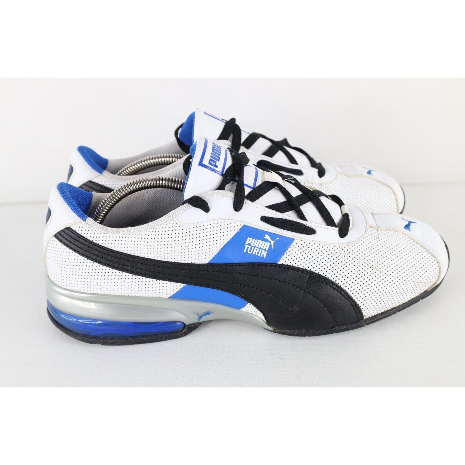 Puma × Vintage Vintage Y2K Puma Spell Out Turin Leather Sneakers Shoes Size US 11.5 / EU 44-45 - 4 Thumbnail