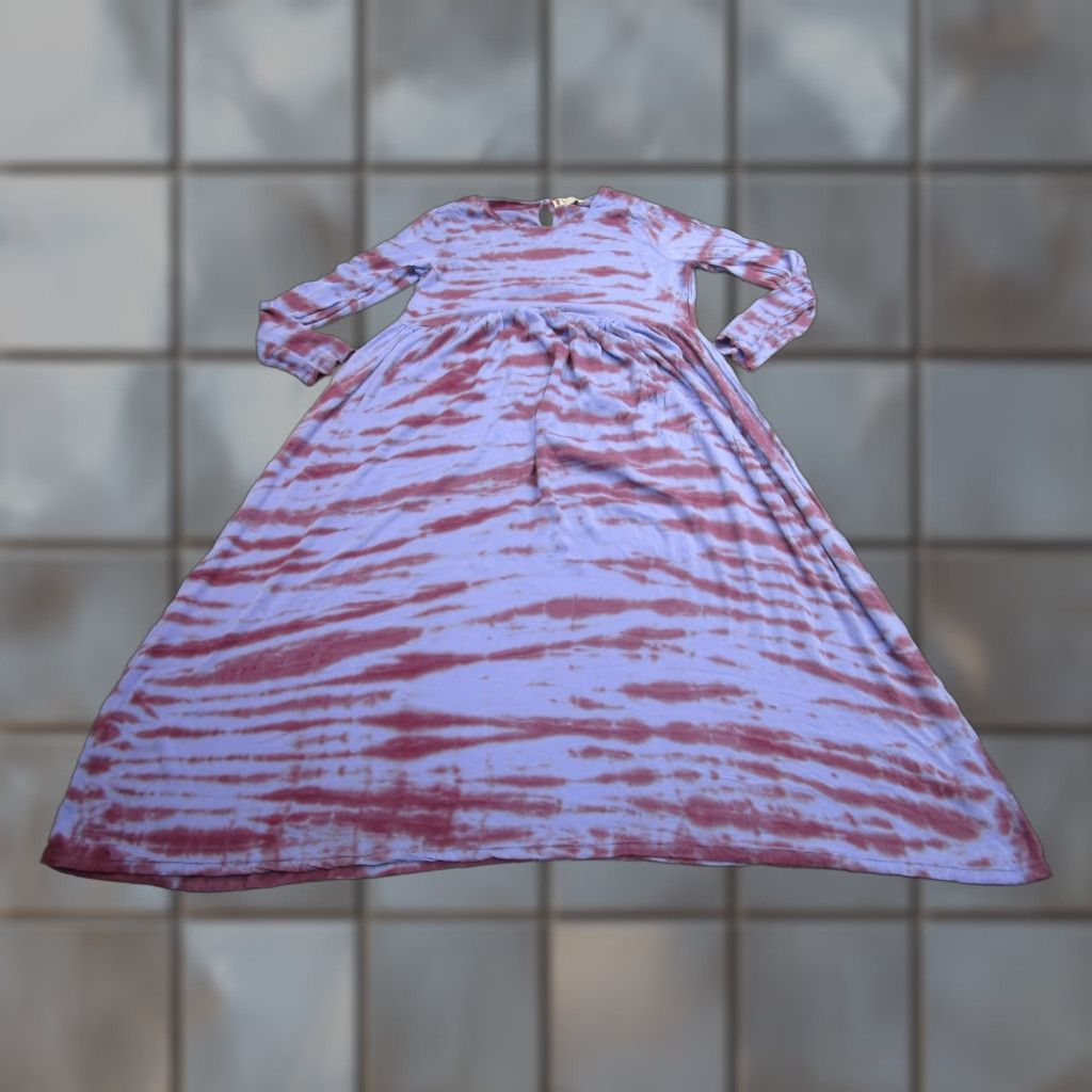Vintage VINTAGE Dolan Left Coast Dress Womens Large Purple Tie Dye Long Sleeve Maxi Casual Size L / US 10 / IT 46 - 1 Thumbnail
