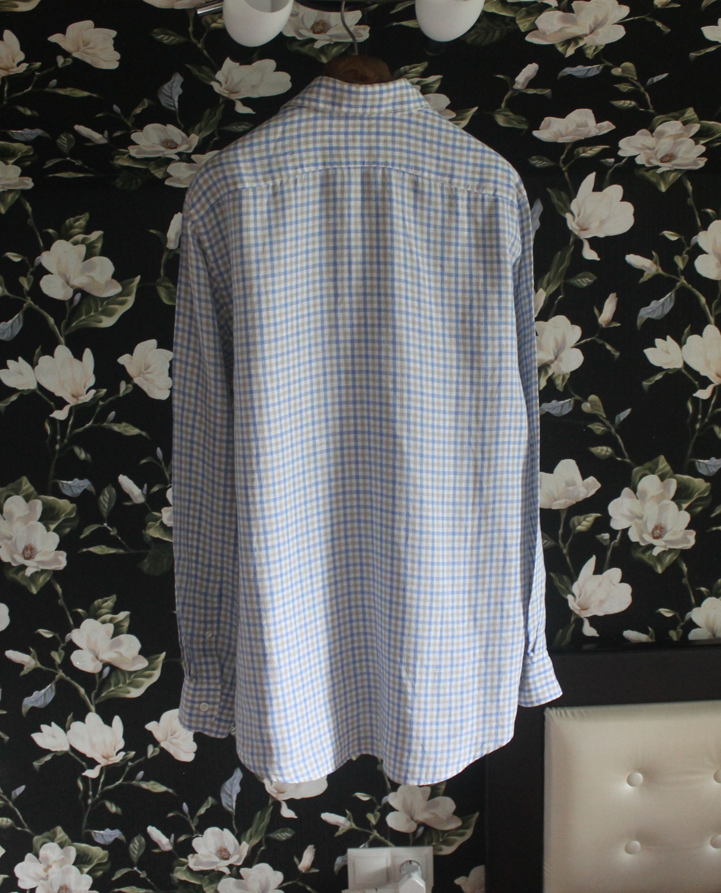 Eton Eton Check Linen Shirt Size US L / EU 52-54 / 3 - 3 Thumbnail