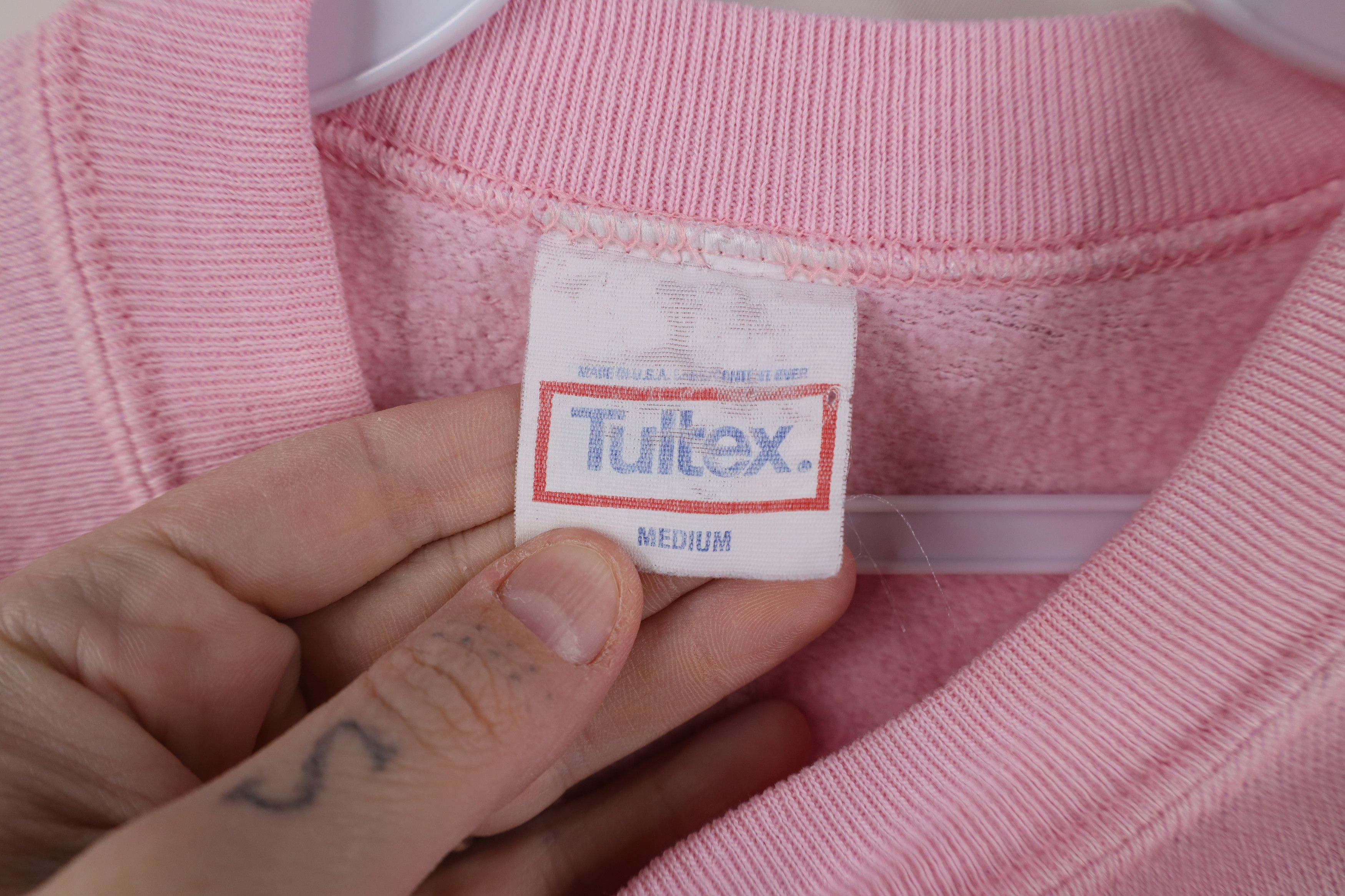 Vintage Vintage 80s 90s Streetwear Crewneck Sweatshirt Pink USA Size M / US 6-8 / IT 42-44 - 4 Thumbnail
