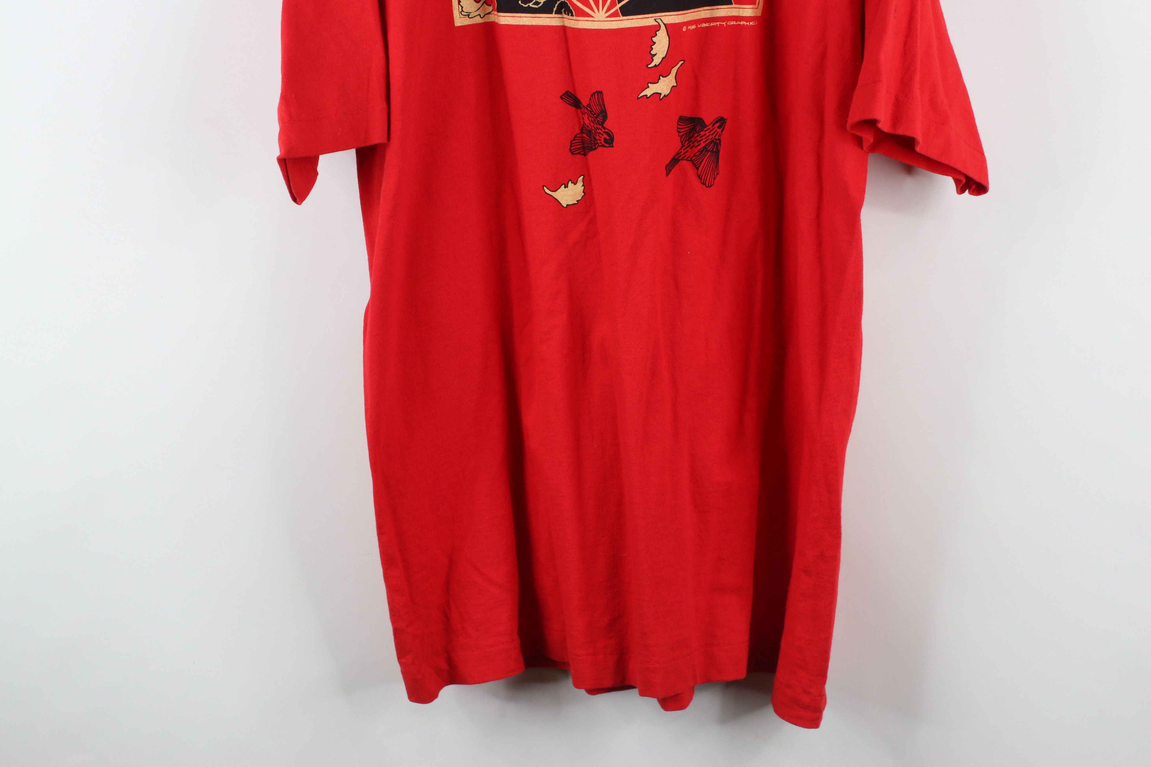 Vintage Vintage 90s Streetwear Black Cat Kitten Window T-Shirt USA Size XL / US 12-14 / IT 48-50 - 14 Thumbnail