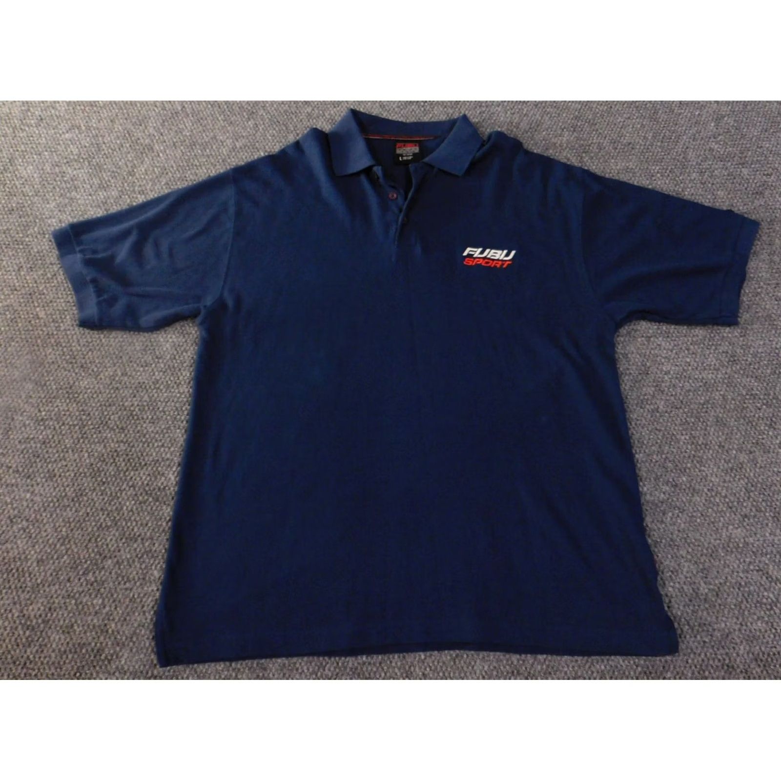 Fubu FUBU Polo Shirt Mens Large Blue Embroidered Knit Cotton Short Sleeve Classic 90s Hip Hop Vintage Style Retro Golf Size US L / EU 52-54 / 3 - 3 Thumbnail
