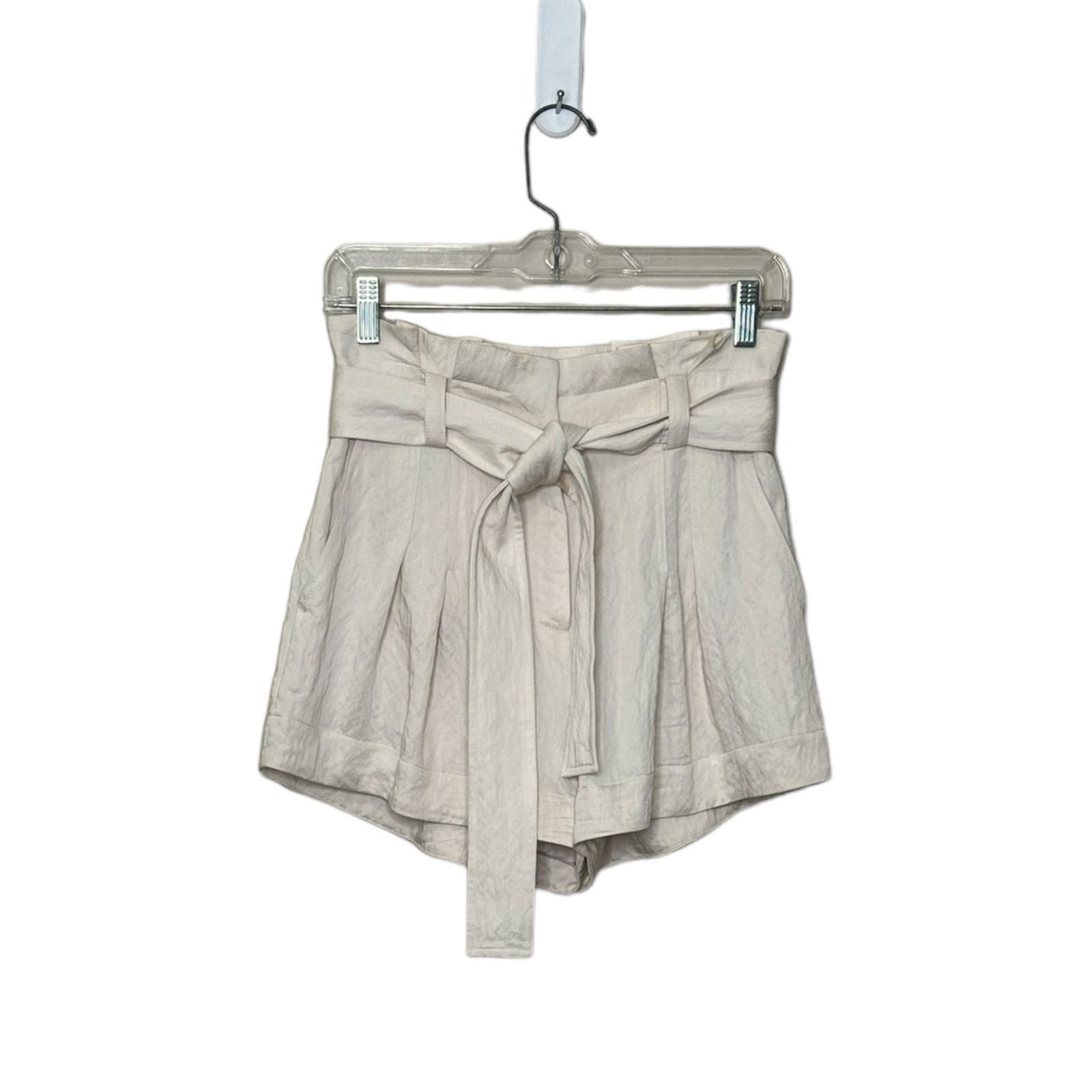 A.L.C. A. L. C. Cream high waist belted paper bag shorts size 2 Size 26" / US 2 / IT 38 - 7 Thumbnail