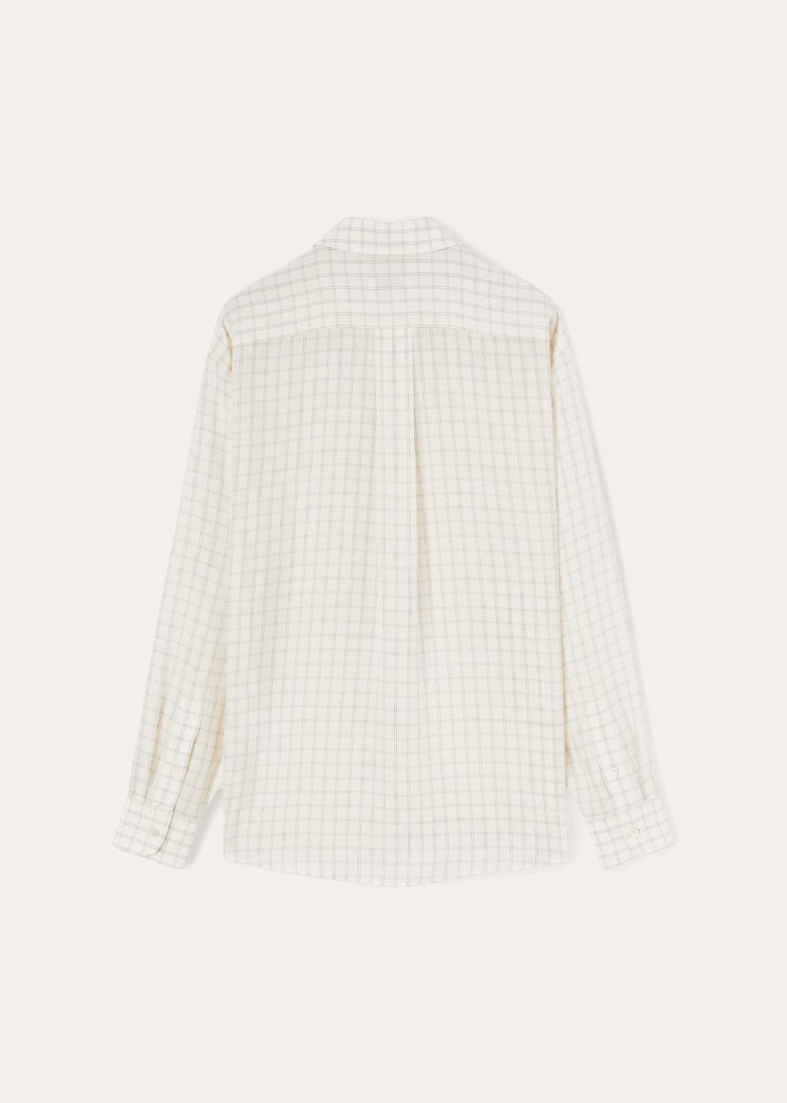 Loro Piana o1srvl11e0824 Elisabette Pencil Fancy Silk Shirt in White Size XXL / US 16-18 / IT 52-54 - 2 Thumbnail