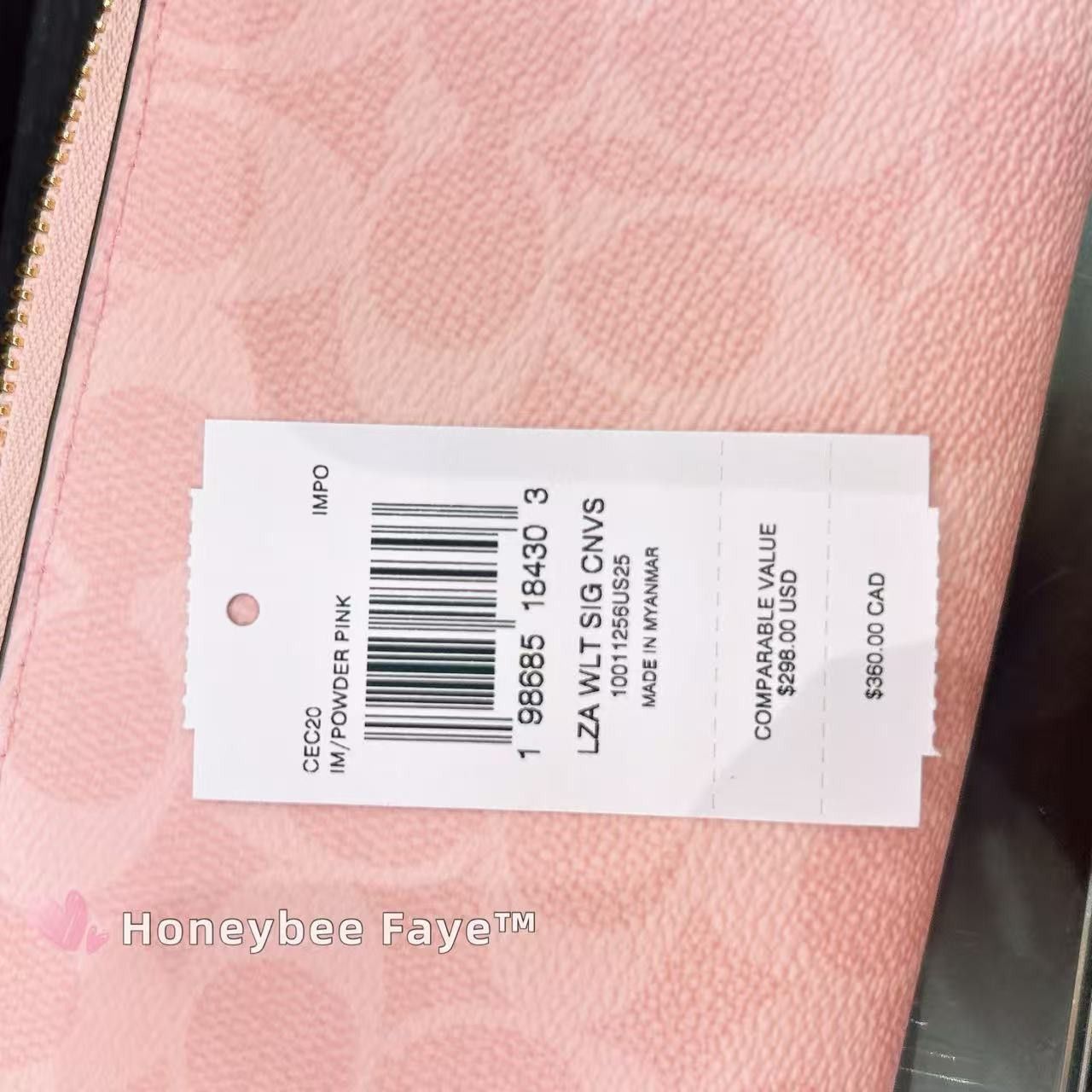 Coach Long Zip Around Wallet In Signature Canvas CEC20 Size ONE SIZE - 4 Thumbnail