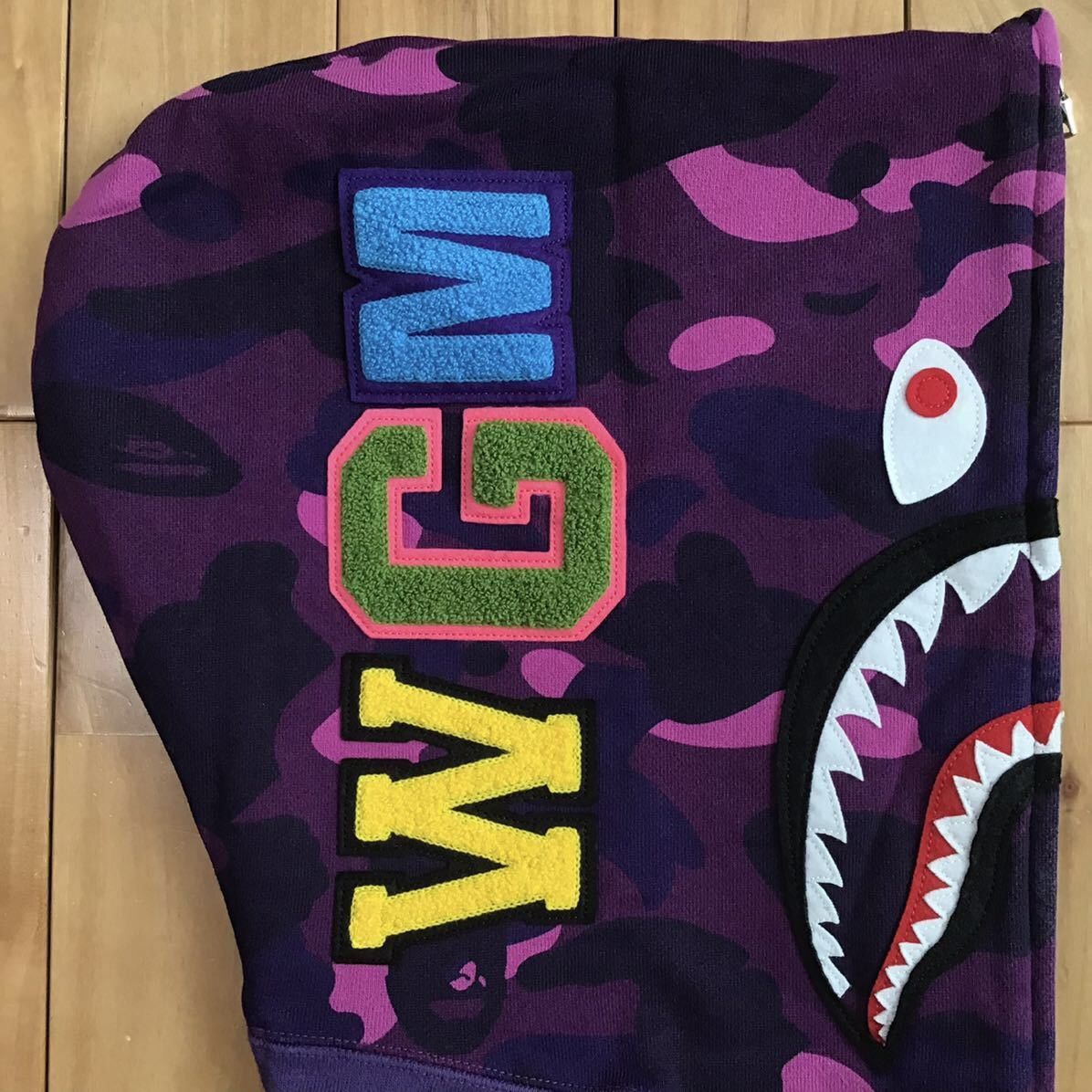 Bape × Nigo 2007 Purple camo shark full zip hoodie BAPE APE NIGO Size US S / EU 44-46 / 1 - 4 Thumbnail