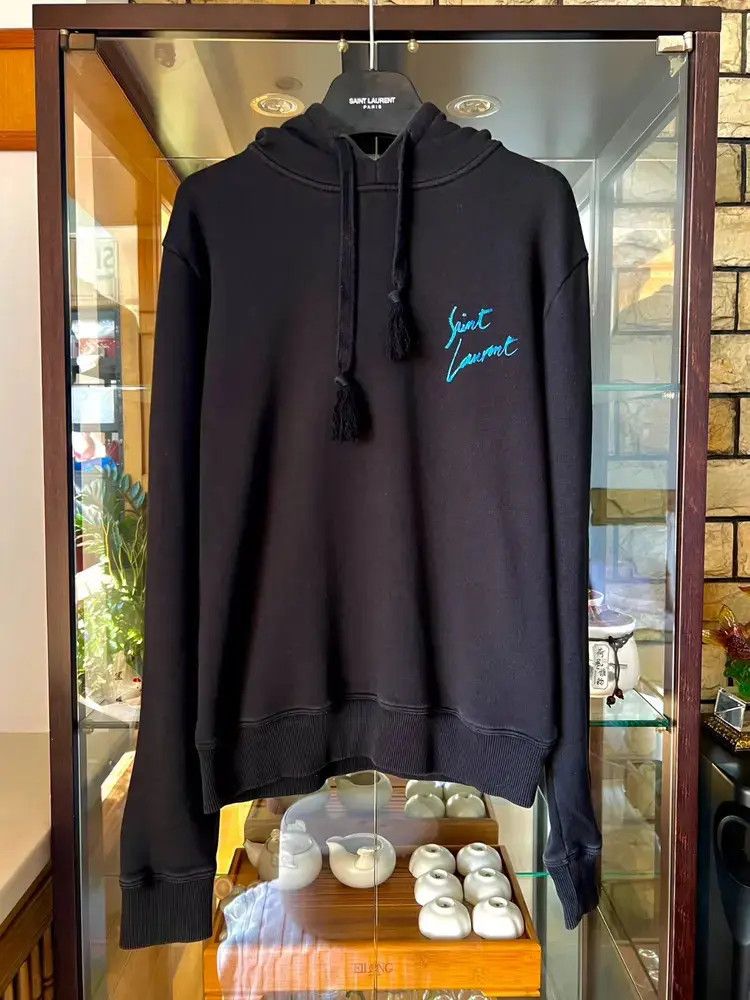Saint Laurent Paris Saint Laurent Paris 18SS Logo Print Hoodie  