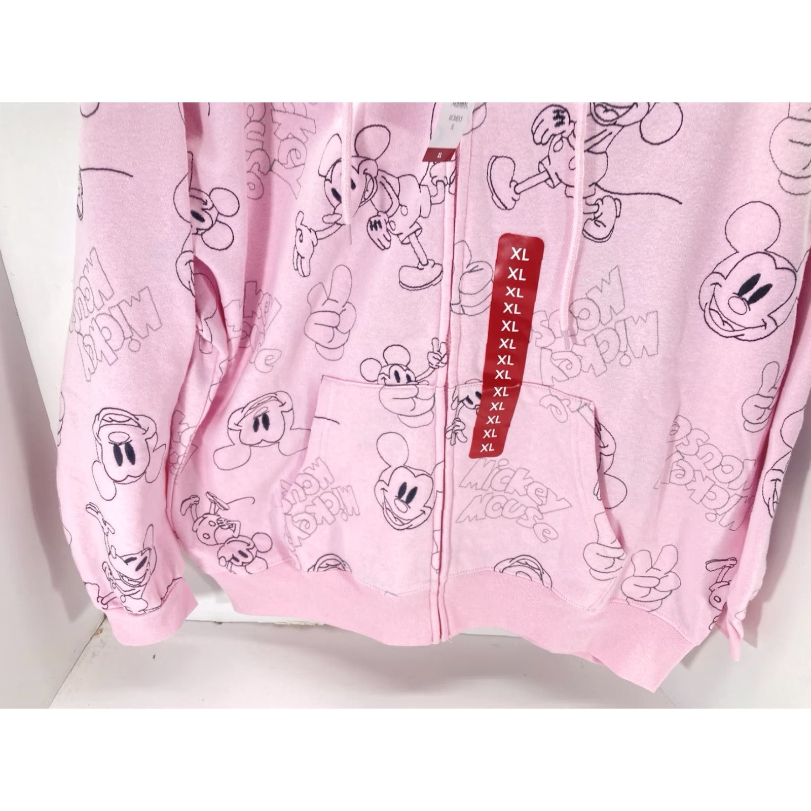 Disney Disney Mickey Mouse Hoodie Sweatshirt Women XL Pink AOP Full Zip Fleece NWT Size XL / US 12-14 / IT 48-50 - 3 Thumbnail