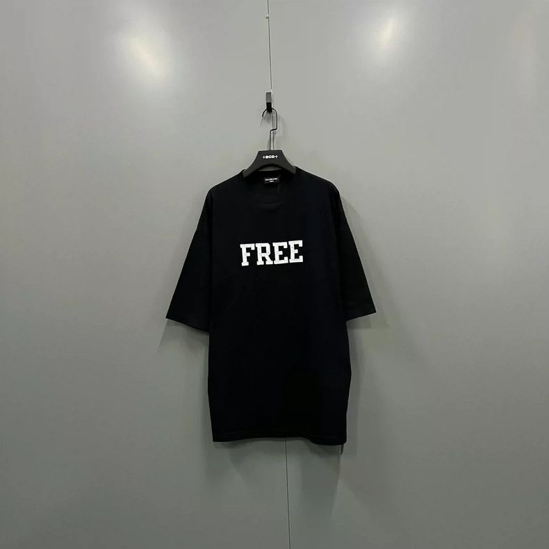 Balenciaga Balenciaga Black Embroidered Letter Short Sleeve Size US S / EU 44-46 / 1 - 1 Thumbnail