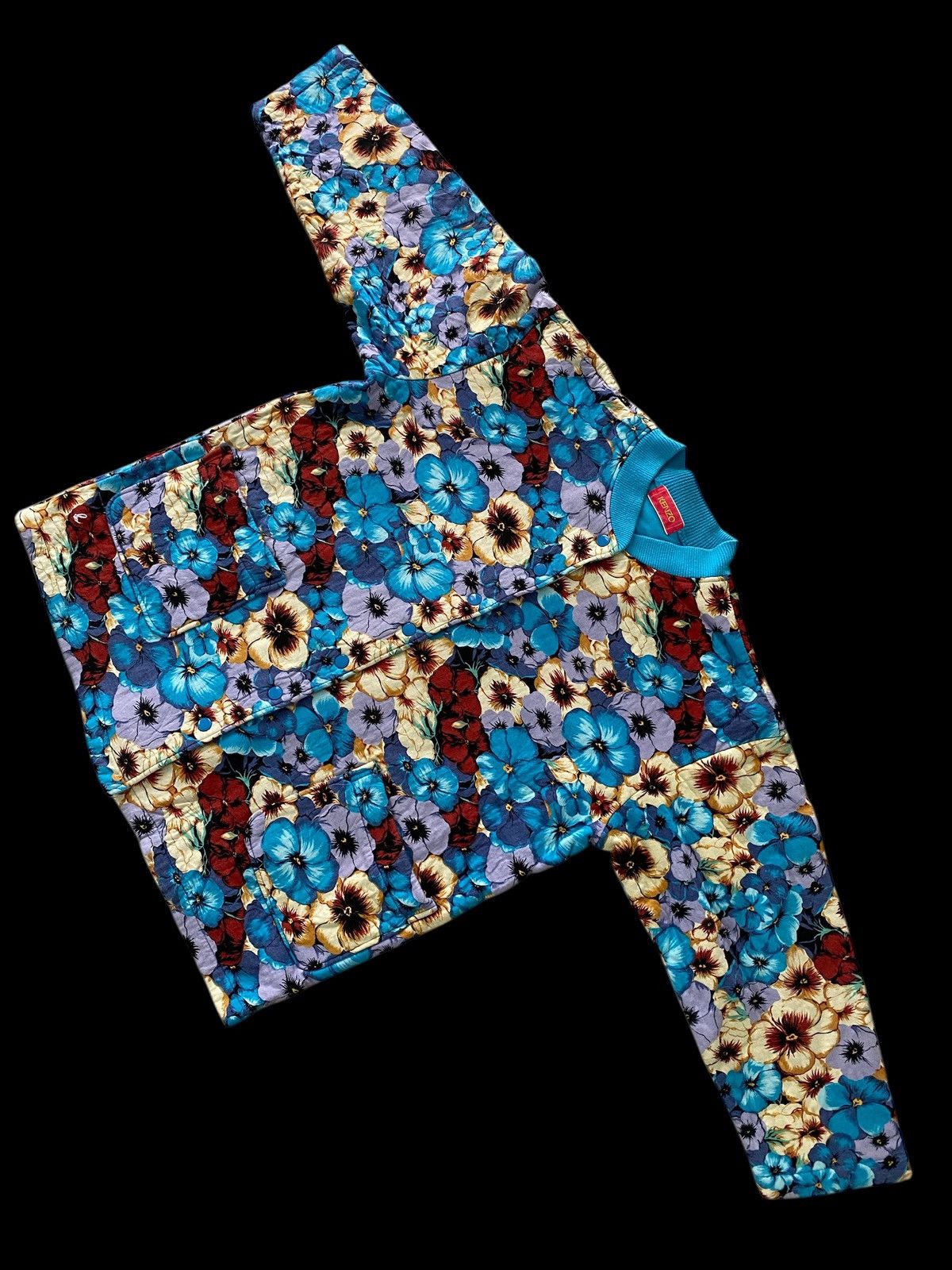 Designer × Kenzo Vintage Kenzo jacket motif flora full print bomber design Size US L / EU 52-54 / 3 - 11 Thumbnail