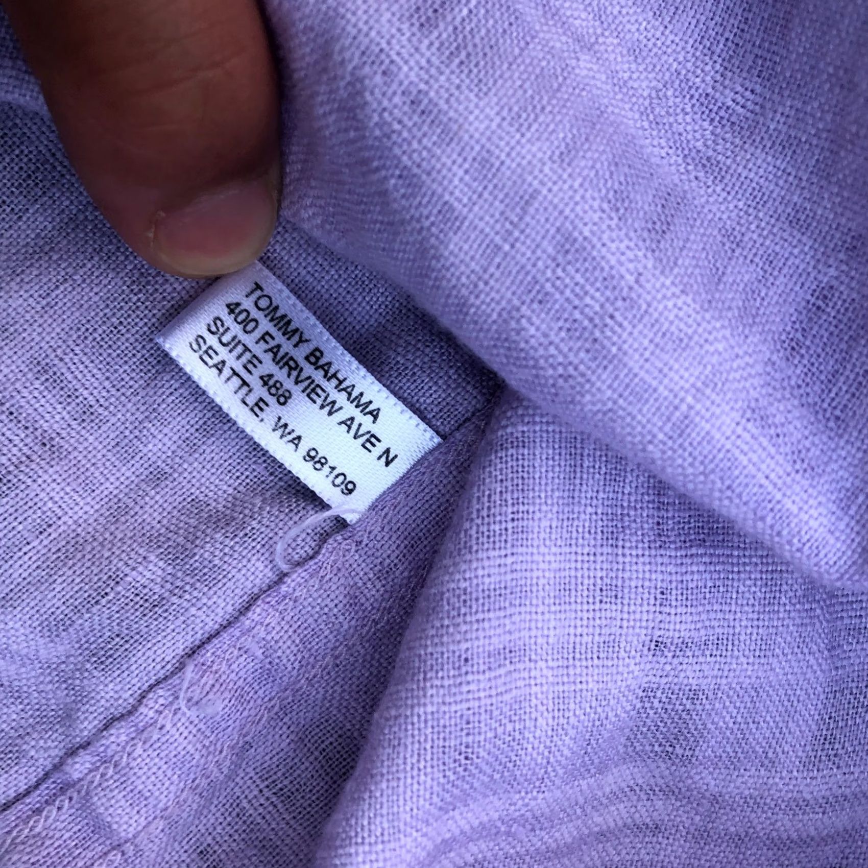 Tommy Bahama Tommy Bahama Button-Down Shirt Men's Medium Linen Blend Purple Plaid Shirt Mens Button-Up Long Sleeve Size US M / EU 48-50 / 2 - 6 Thumbnail