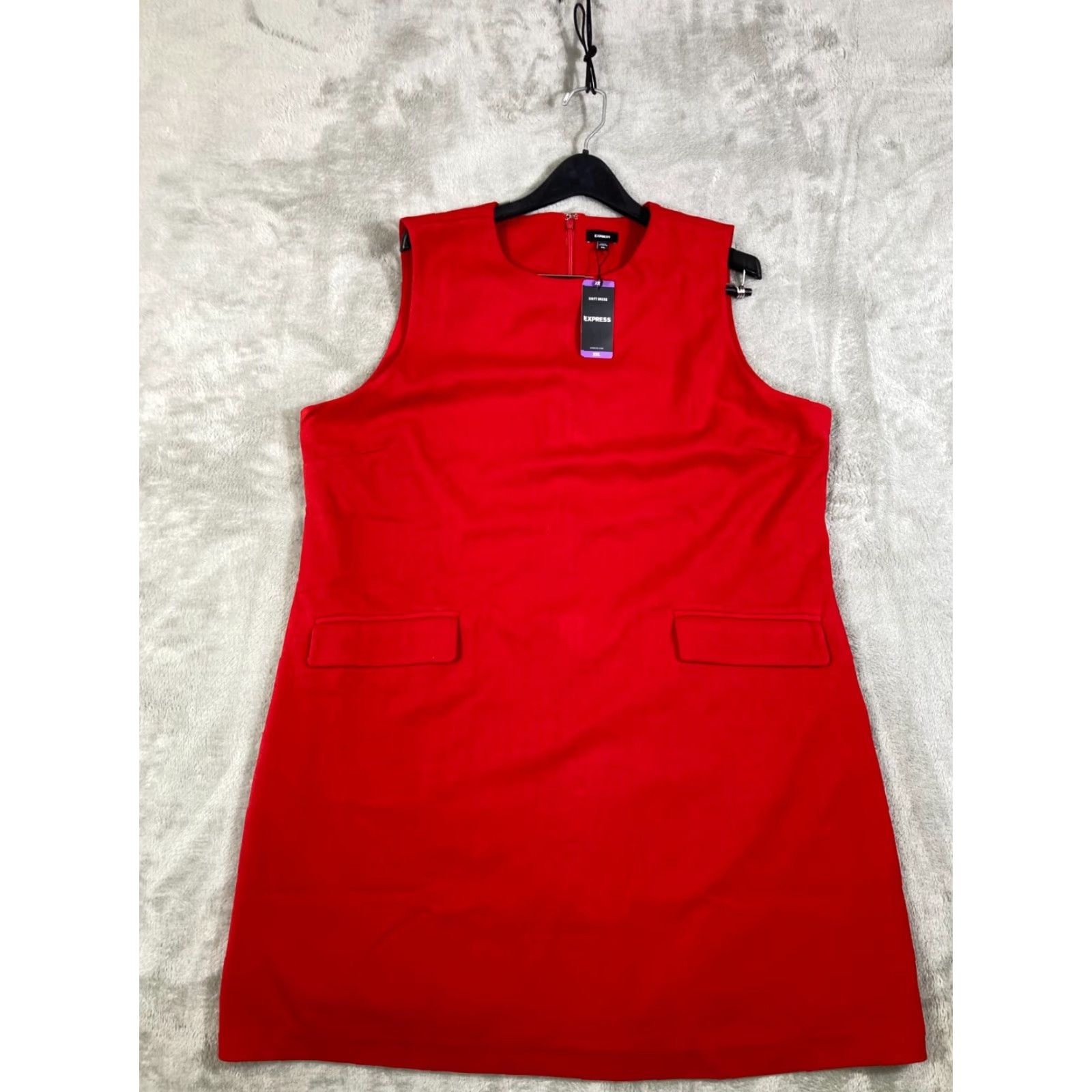 Express **Red Women's Express 2XL Shift Dress Zip Lined Scoop Neck** User: Red Women's Express 2XL Shift Dress Zip Lined Scoop Neck Size XXL / US 16-18 / IT 52-54 - 2 Thumbnail