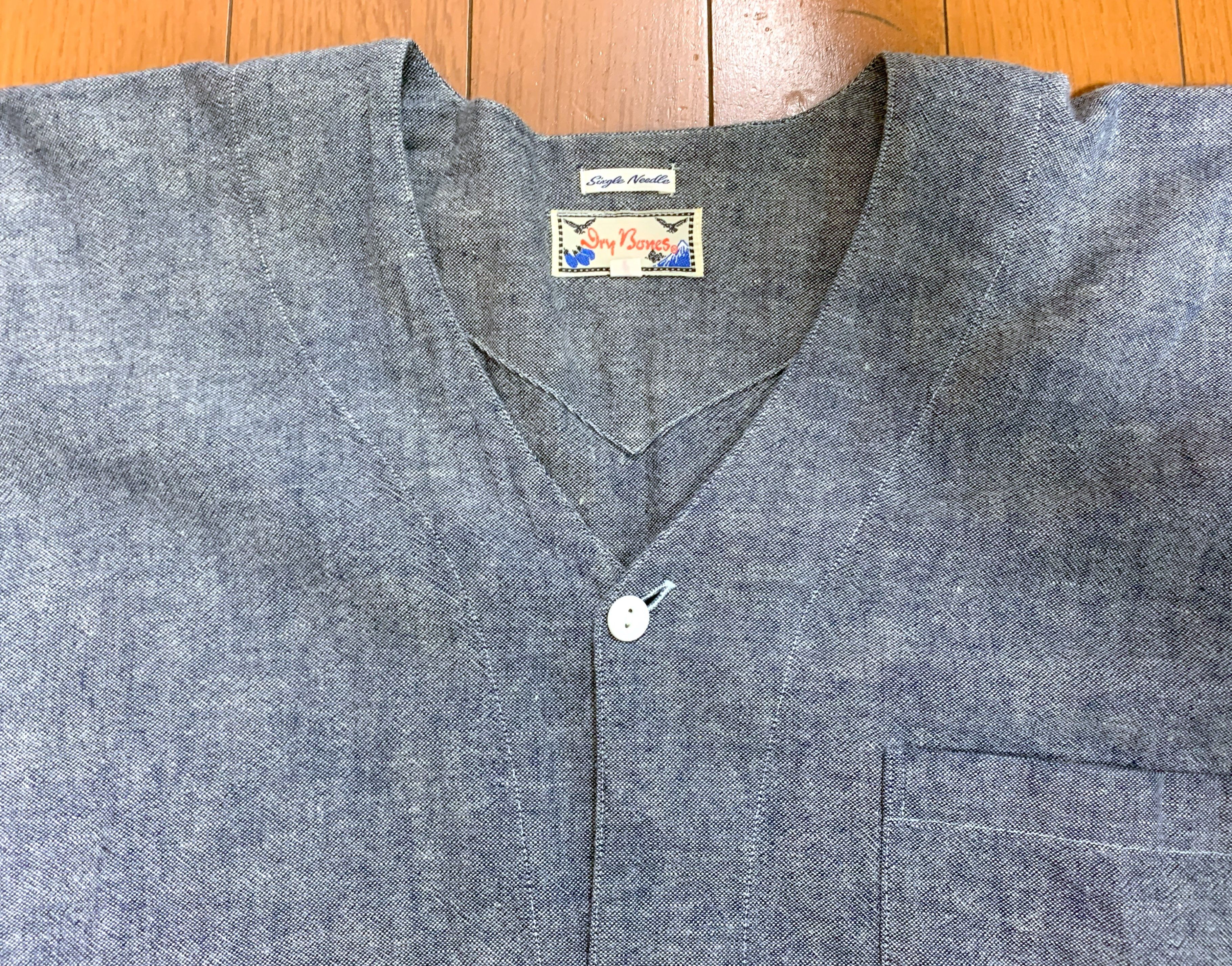 Dry Bones Dry Bones Japan chambray Koiguchi shirt, size S (fits S/M) Size US S / EU 44-46 / 1 - 2 Thumbnail
