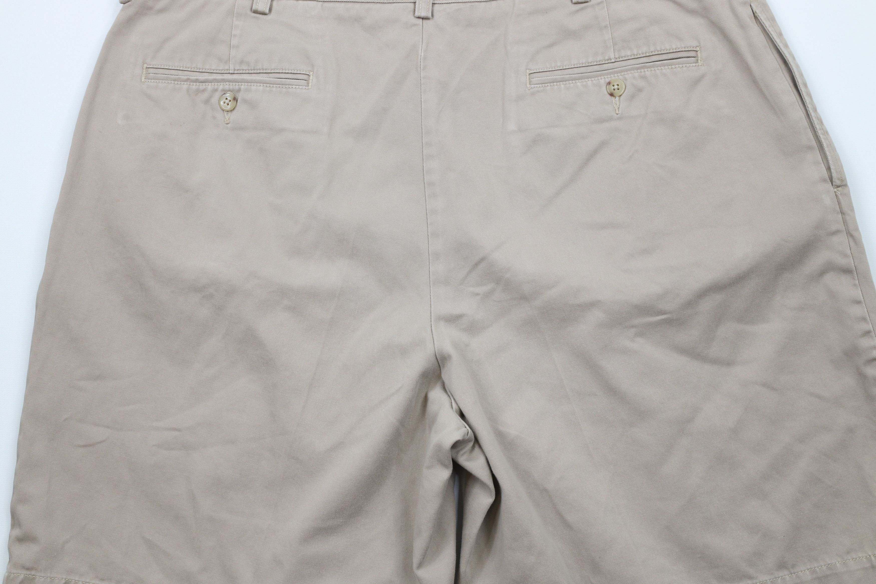 Ralph Lauren × Vintage Vintage 90s Ralph Lauren Above Knee Chino Shorts Beige Size US 38 / EU 54 - 11 Thumbnail