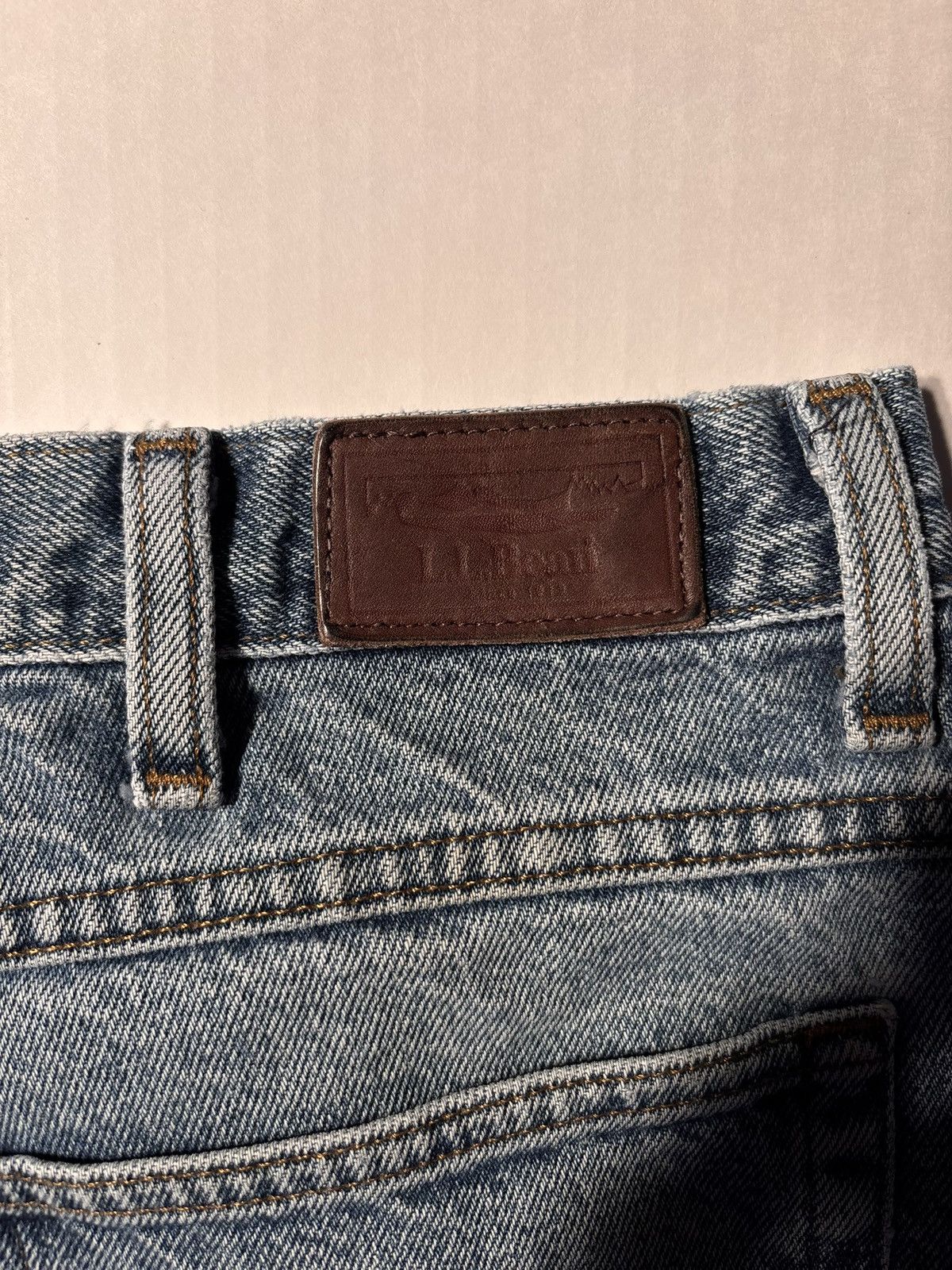 L.L. Bean Vtg LL Bean Classic Fit Distressed Jeans Y2K 90’s 35x34 Size US 35 - 6 Thumbnail