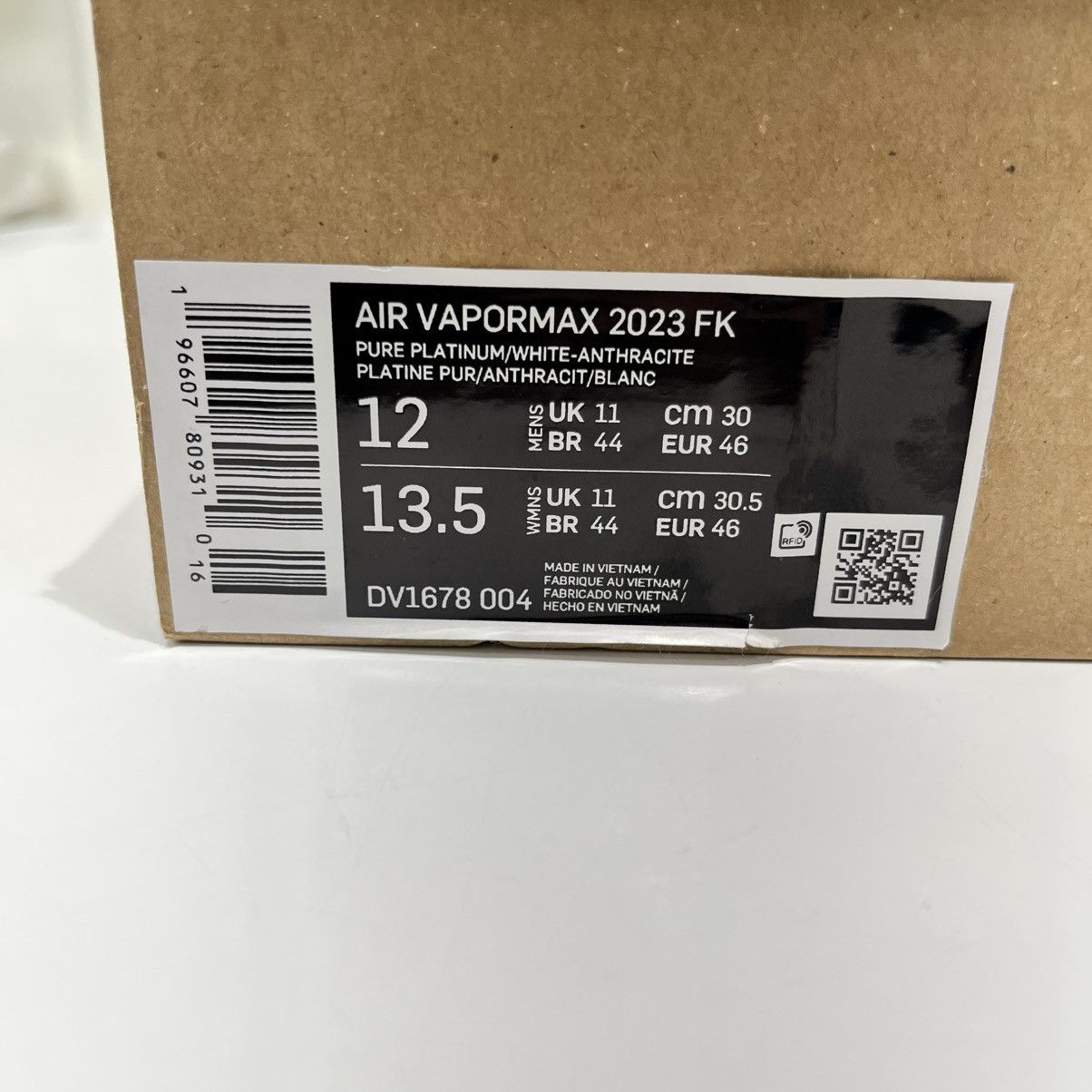 Nike Nike Air VaporMax 2023 Flyknit Pure Platinum Anthracite Size US 12 / EU 45 - 15 Thumbnail