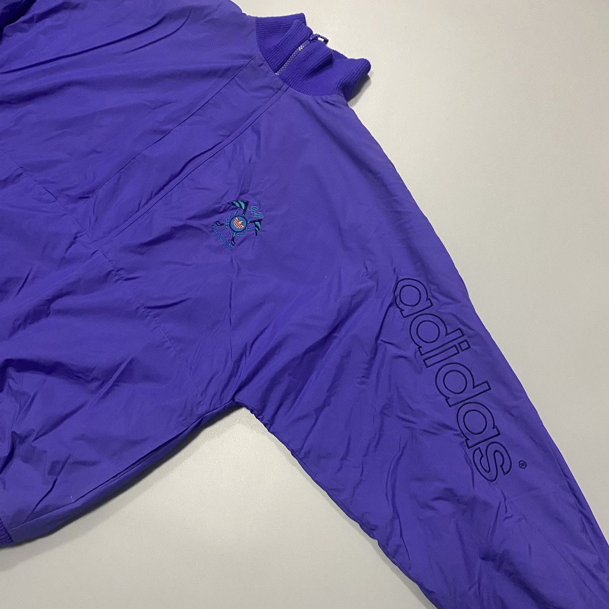 Adidas × Vintage Rare Vintage Adidas Golf 1/2 zip Fleece Boomber Jacket Size US L / EU 52-54 / 3 - 2 Thumbnail