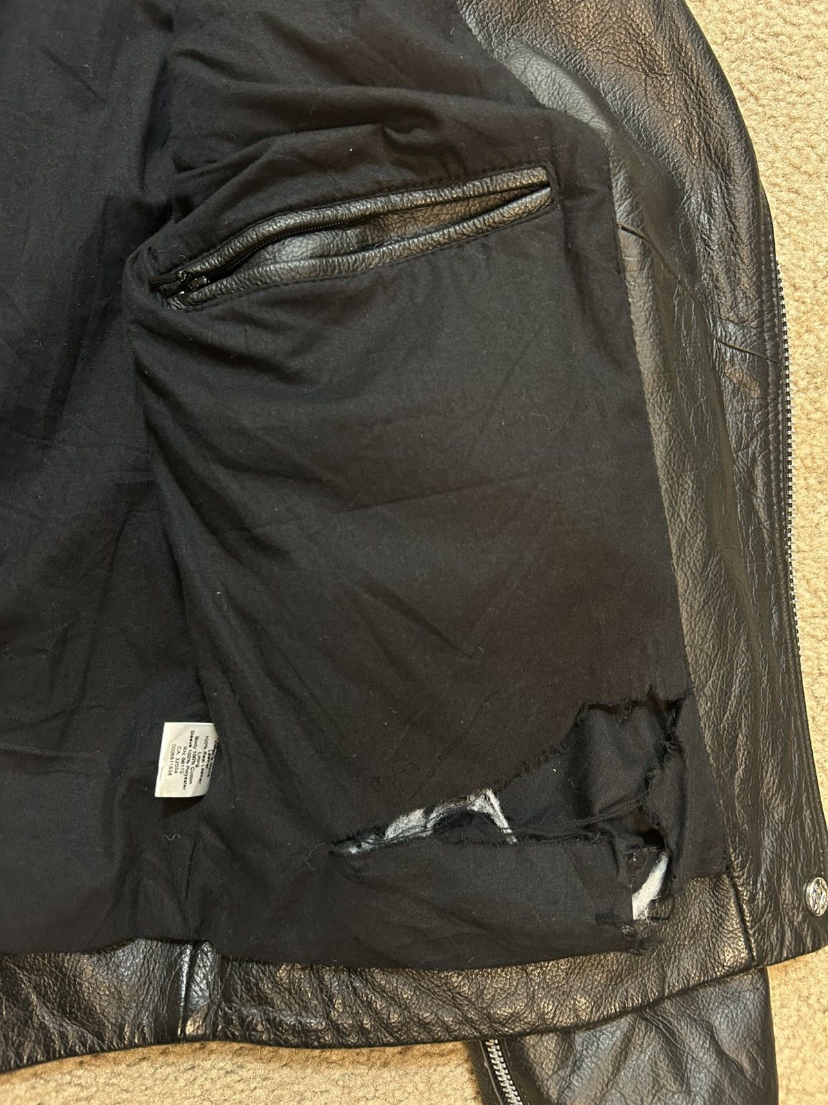 Other Black leather biker jacket Size US L / EU 52-54 / 3 - 4 Thumbnail