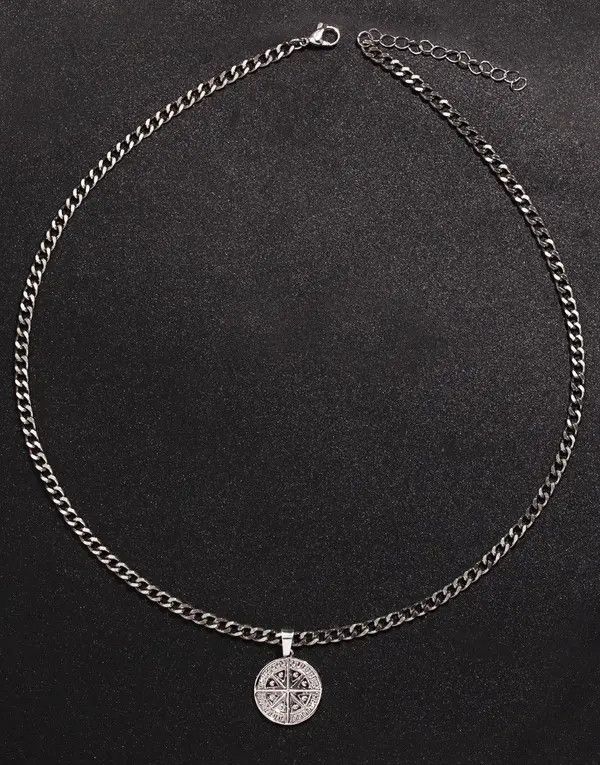 Jewelry Compass pendant 50cm necklace vintage vibe Size ONE SIZE - 5 Thumbnail