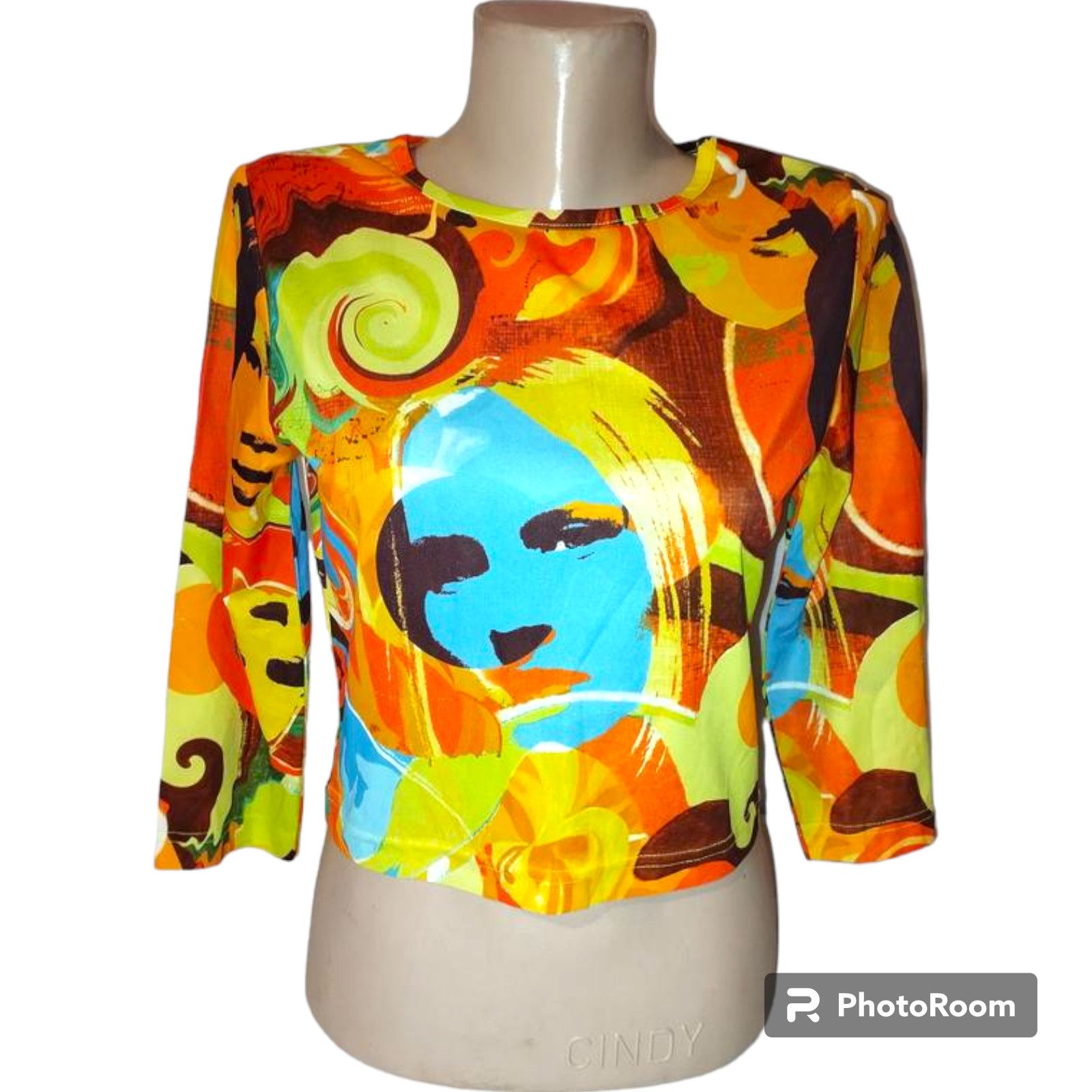 Vintage Artsy Cropped Longsleeve sz S Size S / US 4 / IT 40 - 1 Thumbnail
