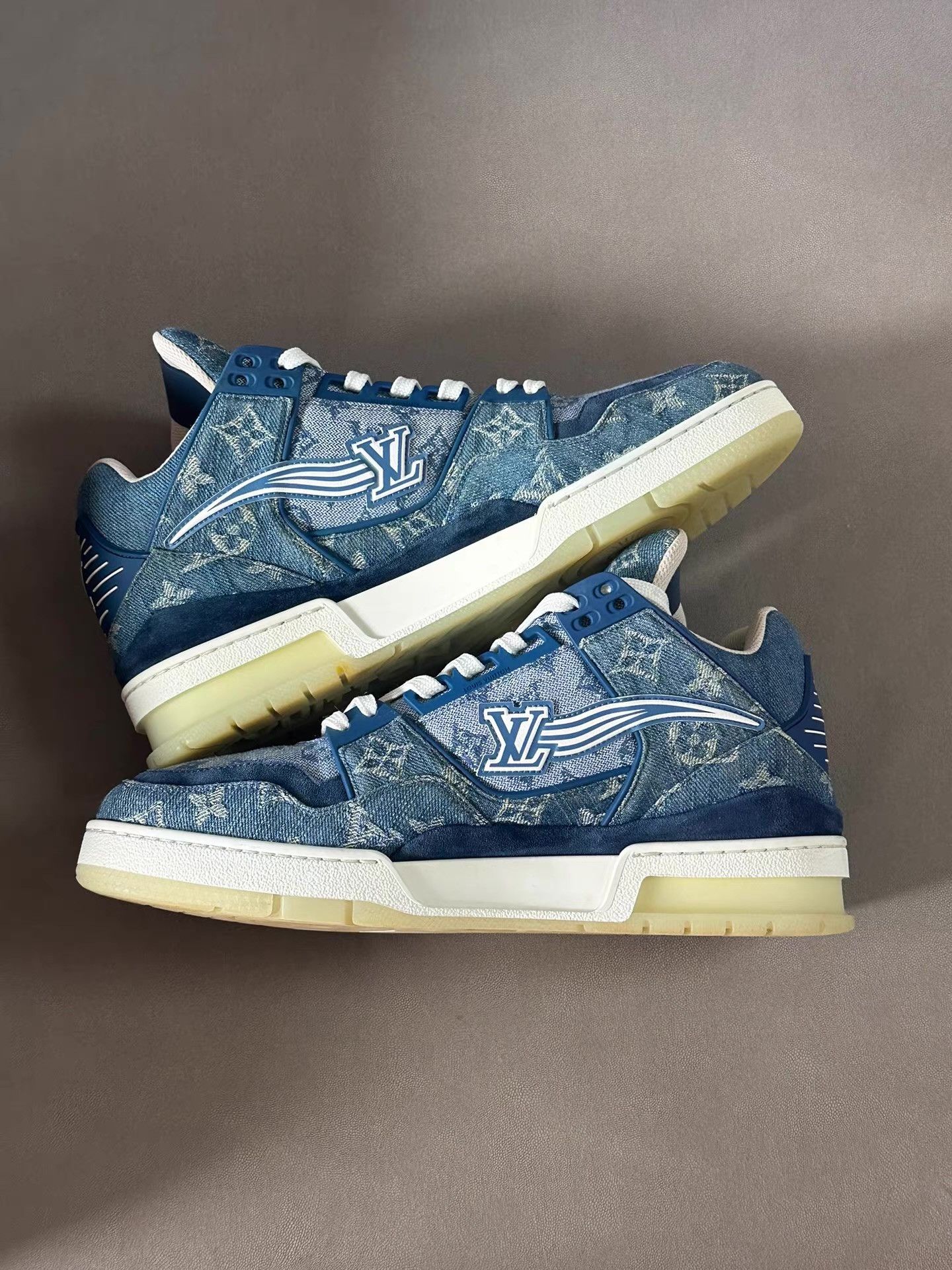 Louis Vuitton Louis Vuitton Trainer Blue Denim Q20 Size US 8.5 / EU 41-42 - 4 Thumbnail