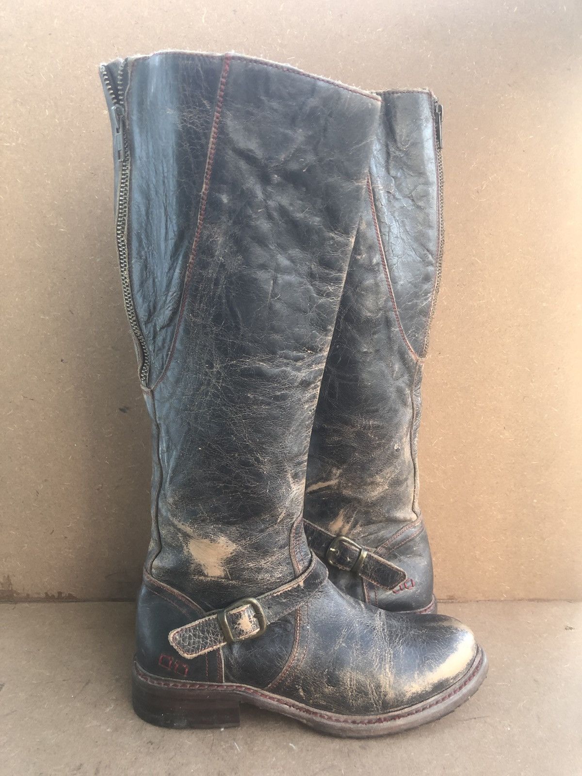 Bed Stu Bed Stu Grey Calfskin LeTher Women’s High Boots Size US 7.5 Size US 7.5 / IT 37.5 - 7 Thumbnail