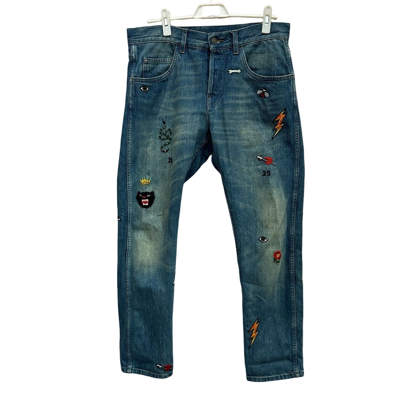 Gucci OG Gucci Tiger Patch Back Pocket Denim Jeans | Grailed