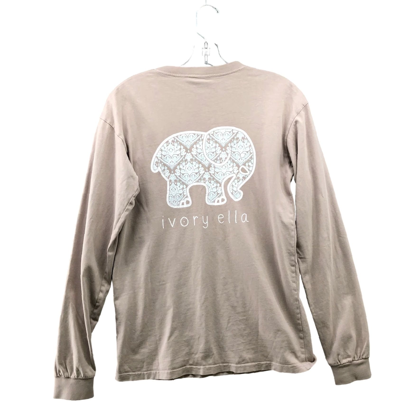 Vintage Ivory Ella Pocket T Shirt Size S Beige Long Sleeve Crewneck Elephant Unisex Adults Regular Cotton Knit Pullover Casual Size S / US 4 / IT 40 - 2 Thumbnail
