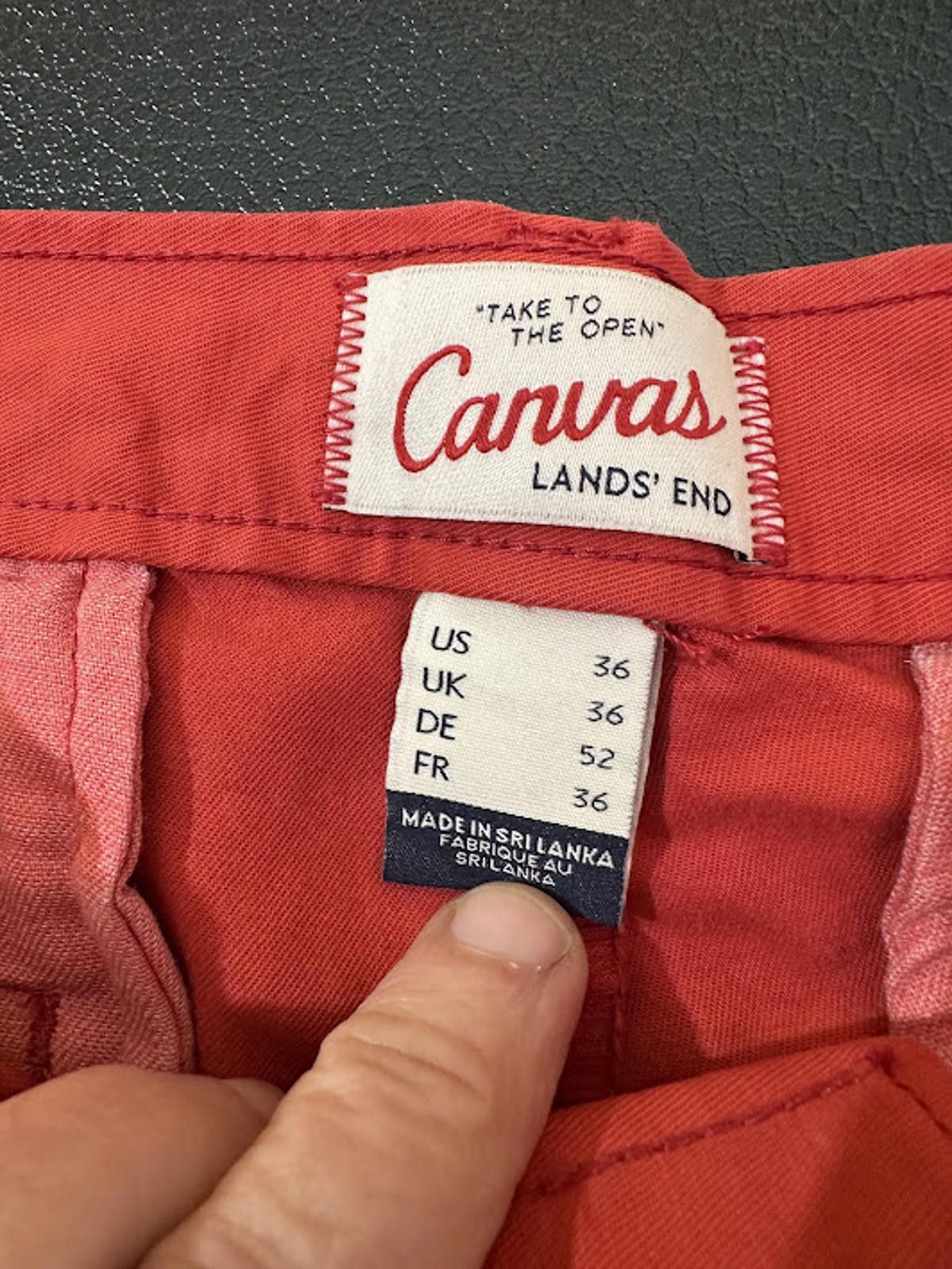 Lands' End Lands’ End Canvas 608 Slim Red Pants 36x32 NWT Size US 36 / EU 52 - 6 Thumbnail