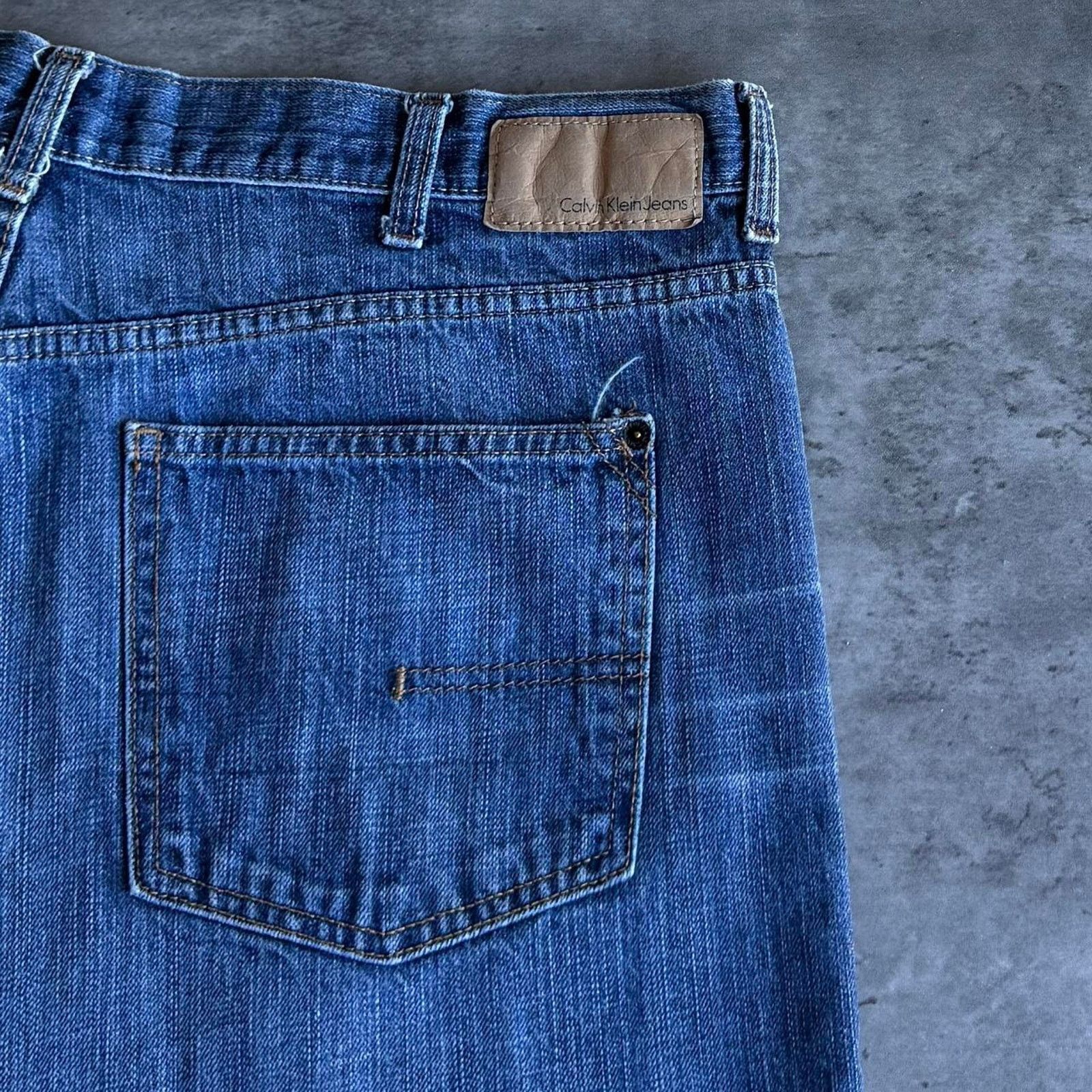 Calvin Klein × JNCO × Vintage Vintage Y2K Calvin Klein Baggy Grunge Opium Denim Jeans Size US 40 / EU 56 - 3 Thumbnail
