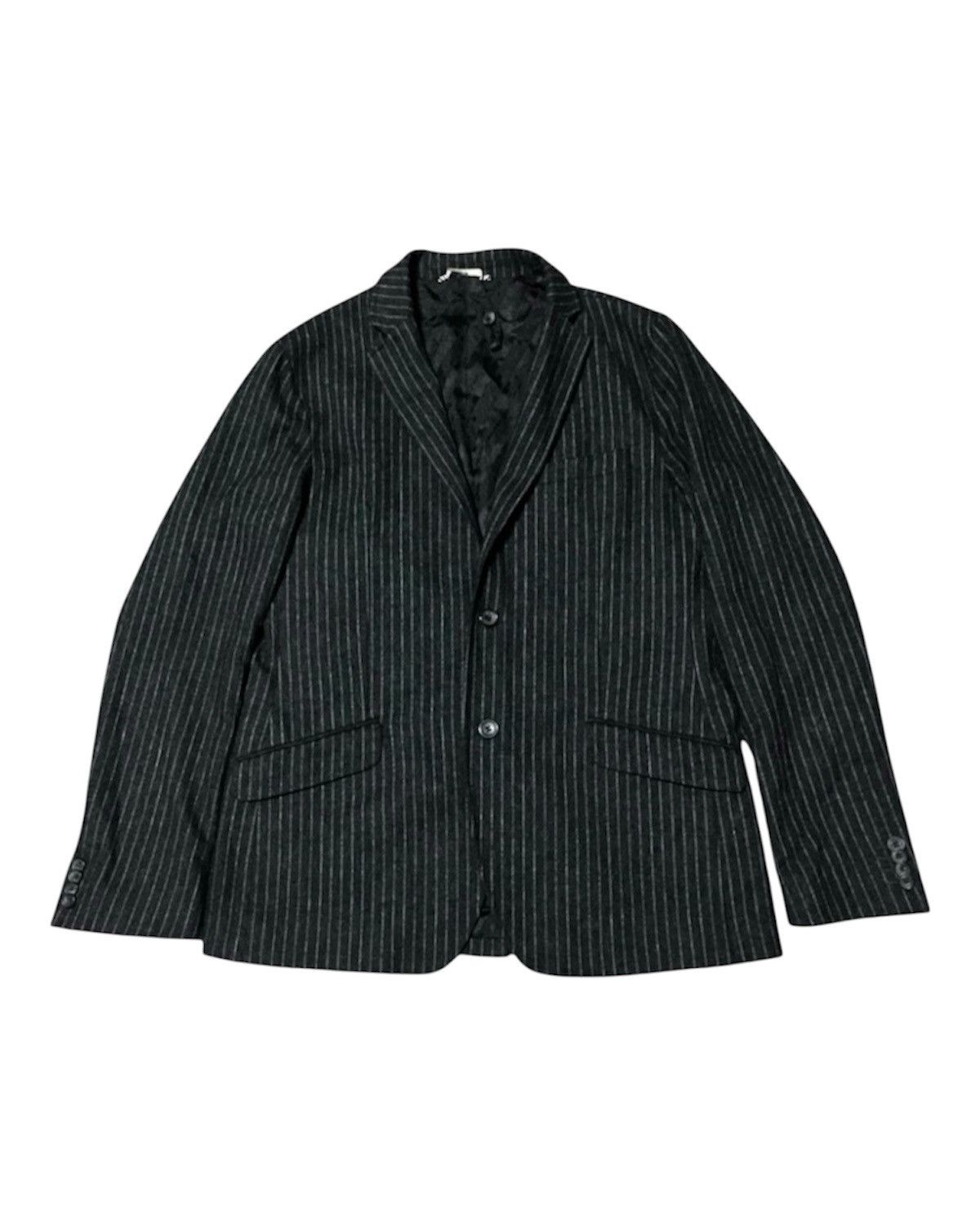 Dolce & Gabbana Dolce & Gabbana Virgin Wool Striped Blazer Jacket Size 52R - 1 Thumbnail