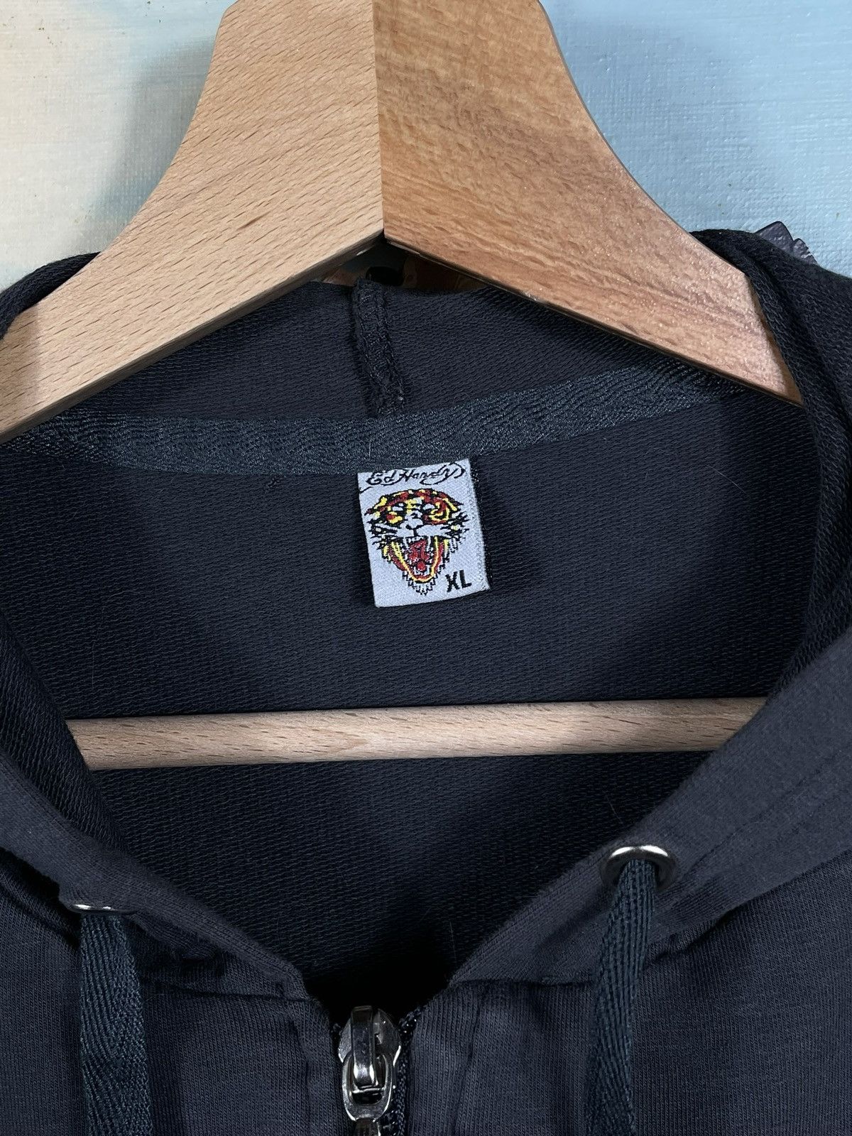 Christian Audigier × Ed Hardy × Vintage Ed Hardy Retro 00s Hoodie With Crystals Affliction Grunge Size M / US 6-8 / IT 42-44 - 5 Thumbnail