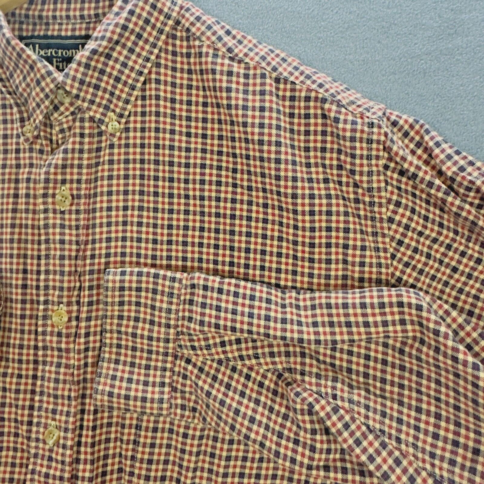 Abercrombie & Fitch Vtg Abercrombie Fitch Flannel Men L Button Up Baggy 90s Size US L / EU 52-54 / 3 - 1 Thumbnail