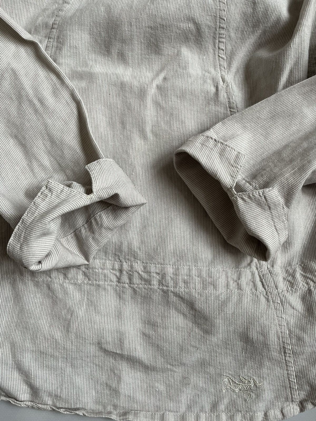 Arc'teryx Arc'teryx Gorpcore Women White Striped Linen Anorak Hoodie Size S / US 4 / IT 40 - 14 Thumbnail