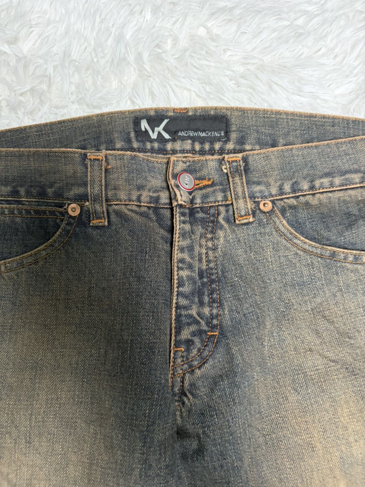 If Six Was Nine Rare Andrew Mackenzie sword knee fringe flared jeans Size US 34 / EU 50 - 3 Thumbnail