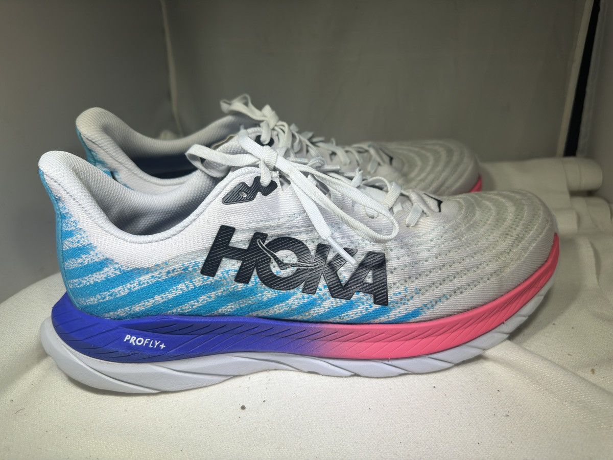 Hoka PreOwned Hoka Mach 5 Running White/Scuba Blue Men's 11.5 D Size US 11.5 / EU 44-45 - 3 Thumbnail