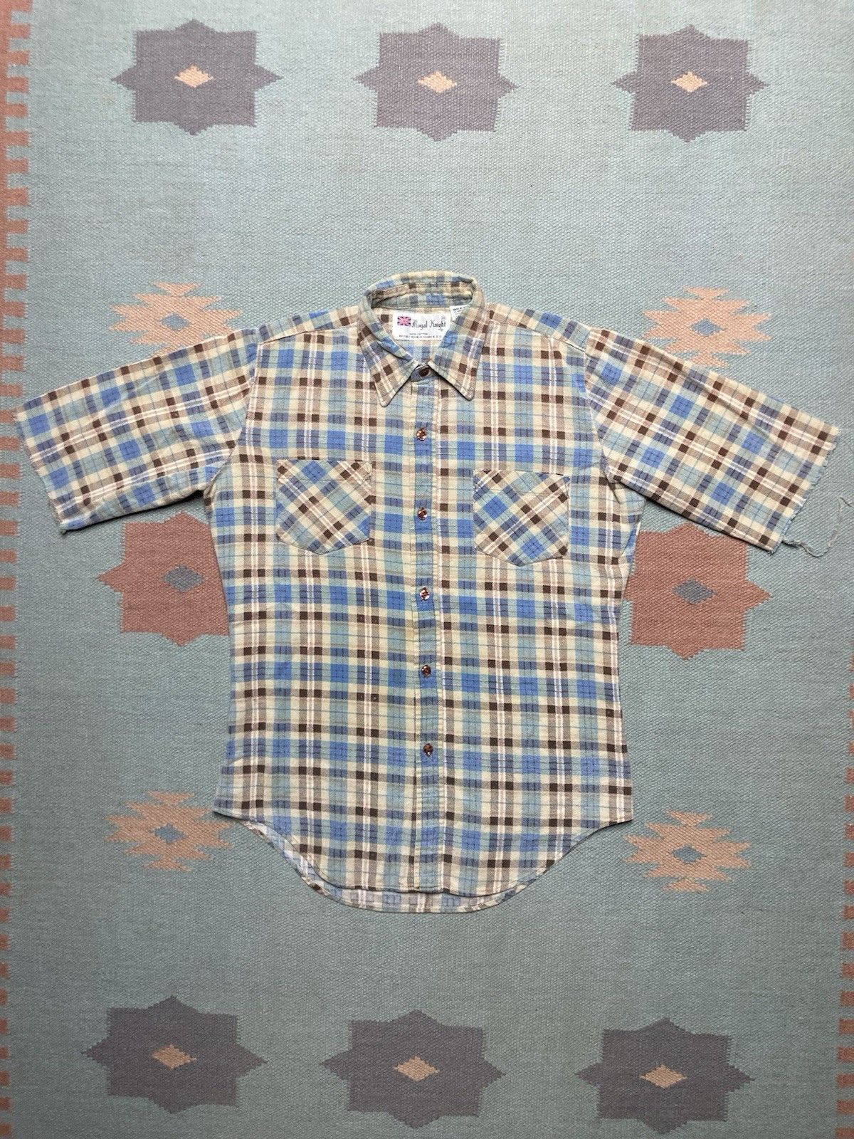 Vintage 70s 80s flannel shirt brushed cotton boys 18 men’s small Size US S / EU 44-46 / 1 - 1 Thumbnail