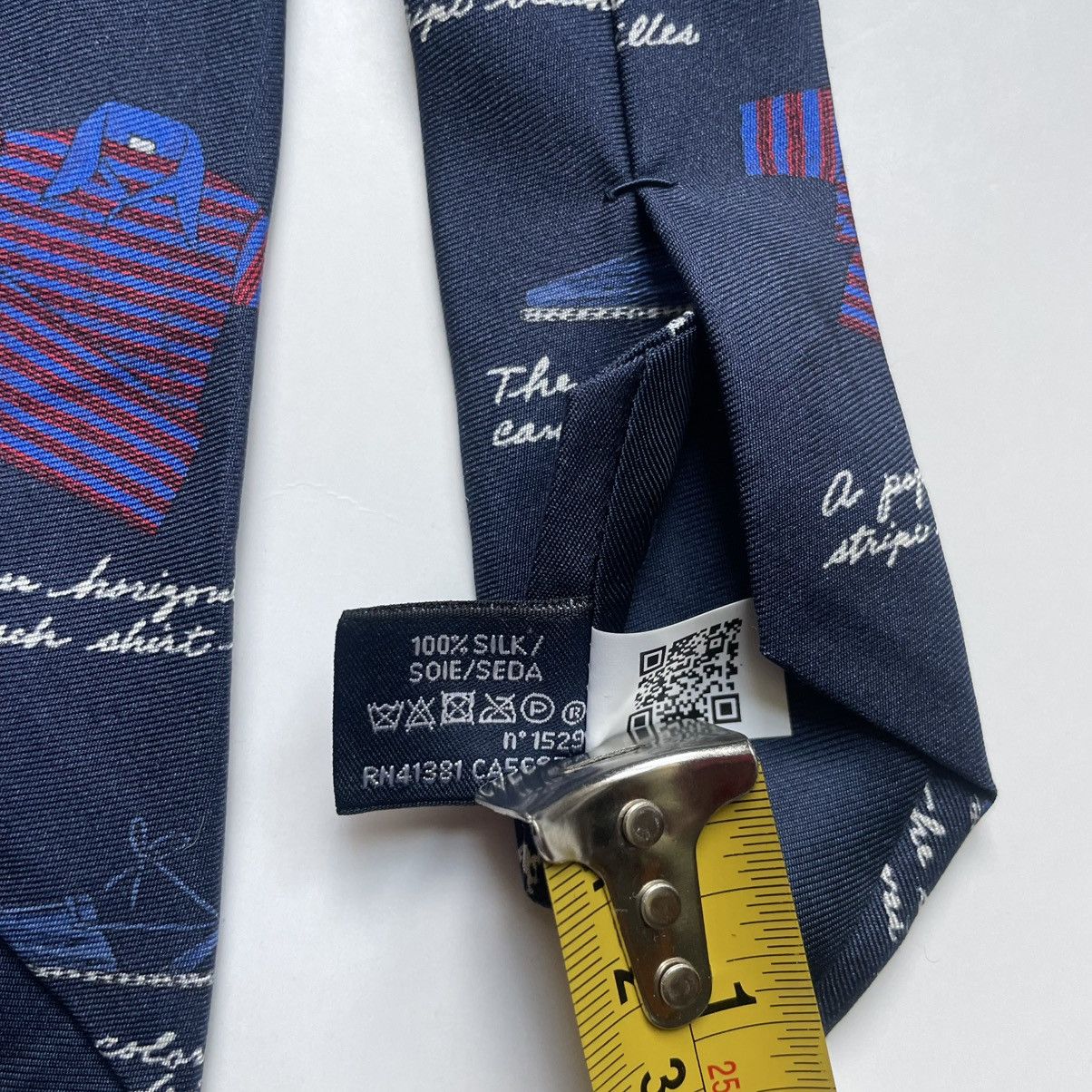 Polo Ralph Lauren Polo by Ralph Lauren Blue Silk Tie with Architectural Design Size ONE SIZE - 7 Thumbnail