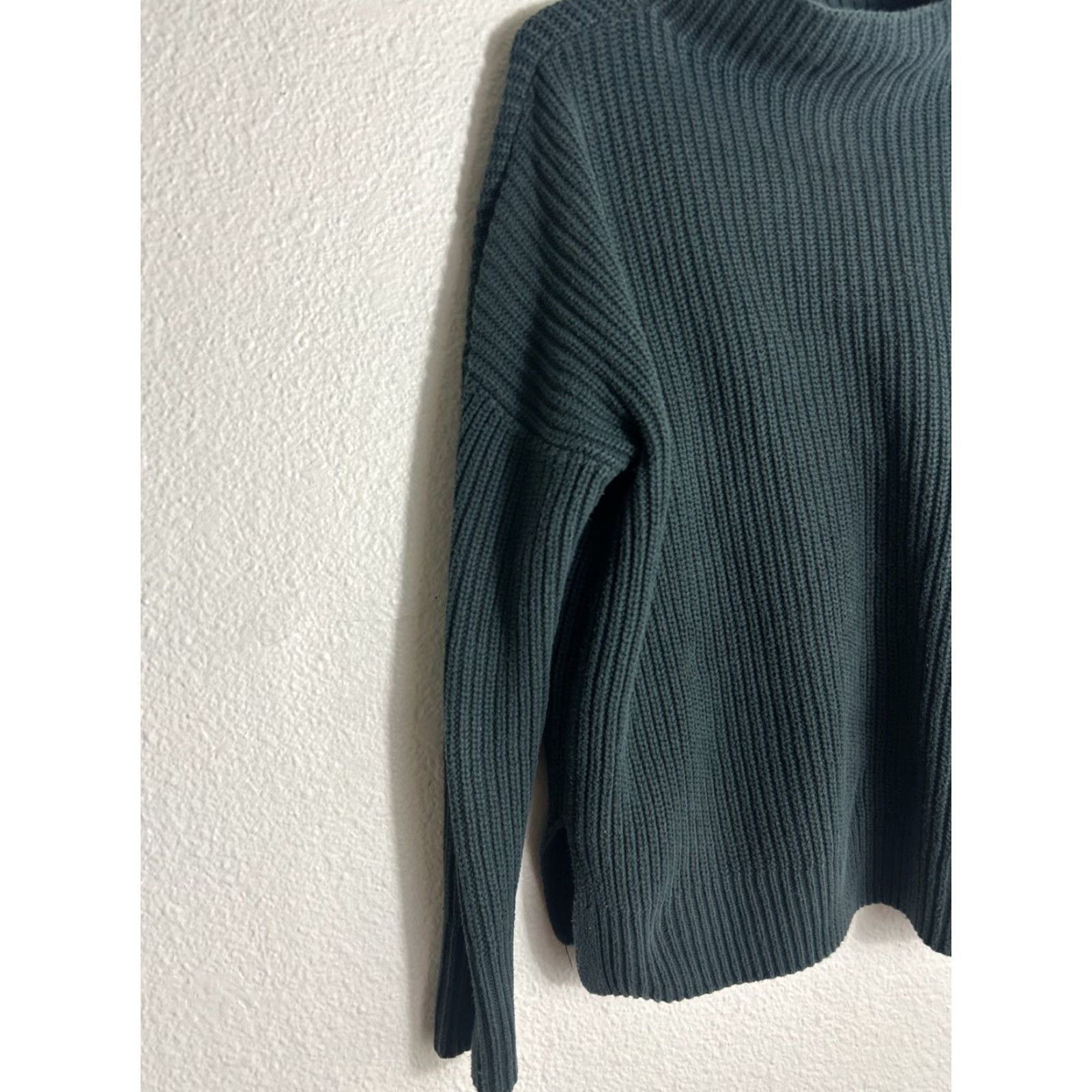 Vintage Max Studio Womens Large Long Sleeve Green Tunic Sweater 100% Cotton Size L / US 10 / IT 46 - 2 Thumbnail