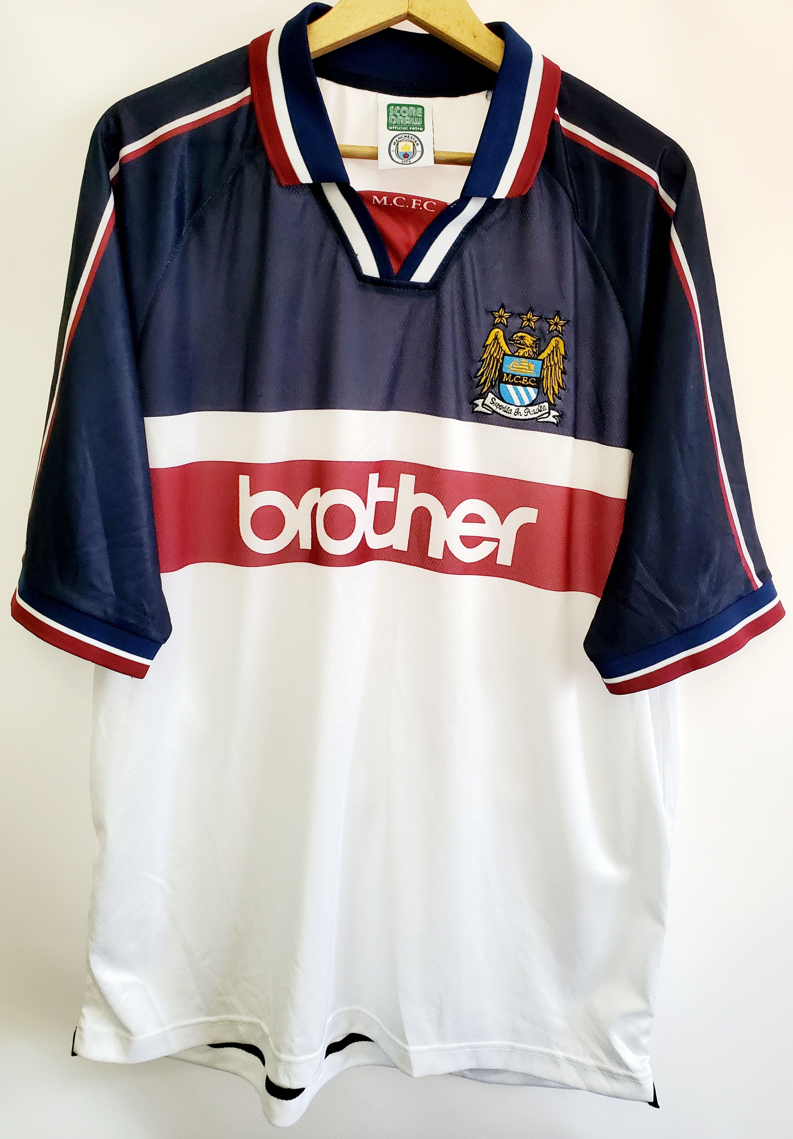 Score Draw Manchester City FC '98 Retro Away Shirt size Xl
