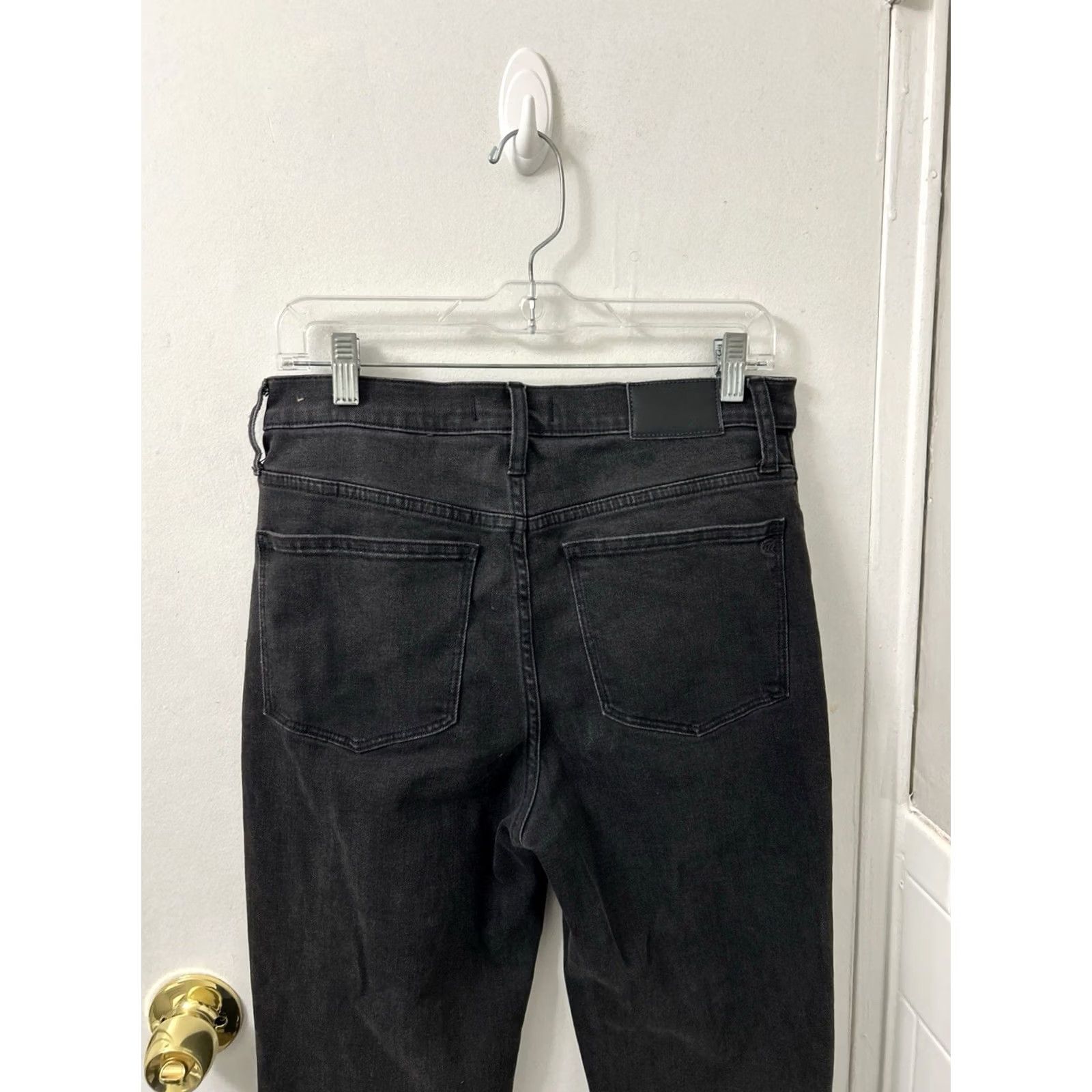 Madewell Madewell Classic Straight Jeans Womens 28x25 Black High Rise Stretch Denim Size 28" / US 6 / IT 42 - 6 Thumbnail