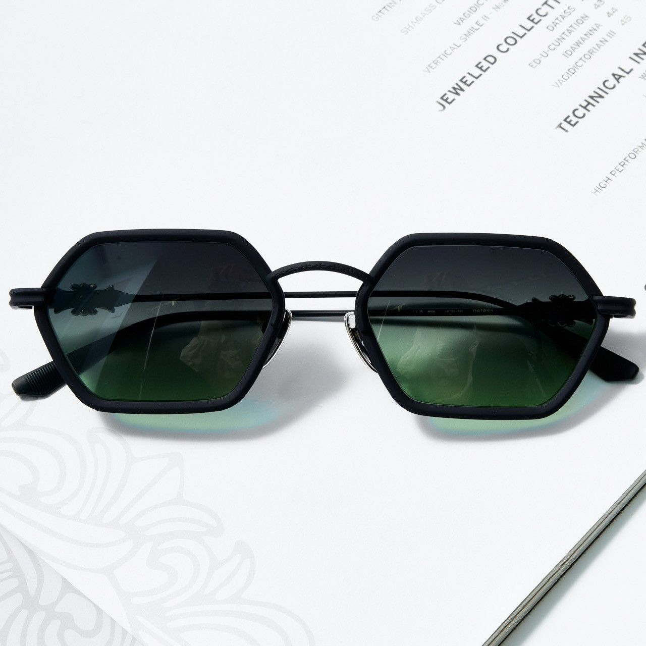 Chrome Hearts CHROME HEARTS DATASS MATTE BLACK SUNGLASSES Size ONE SIZE - 6 Thumbnail