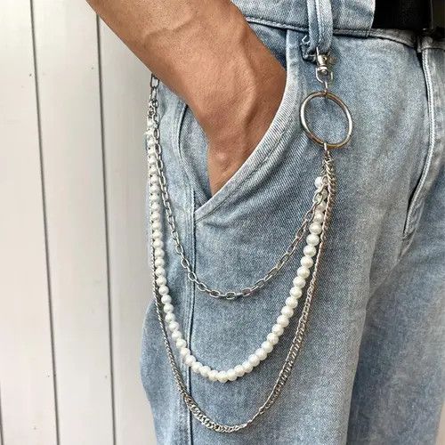 Jewelry Triple Layer Dice Wallet Chain, Pants Chain Size ONE SIZE - 1 Thumbnail